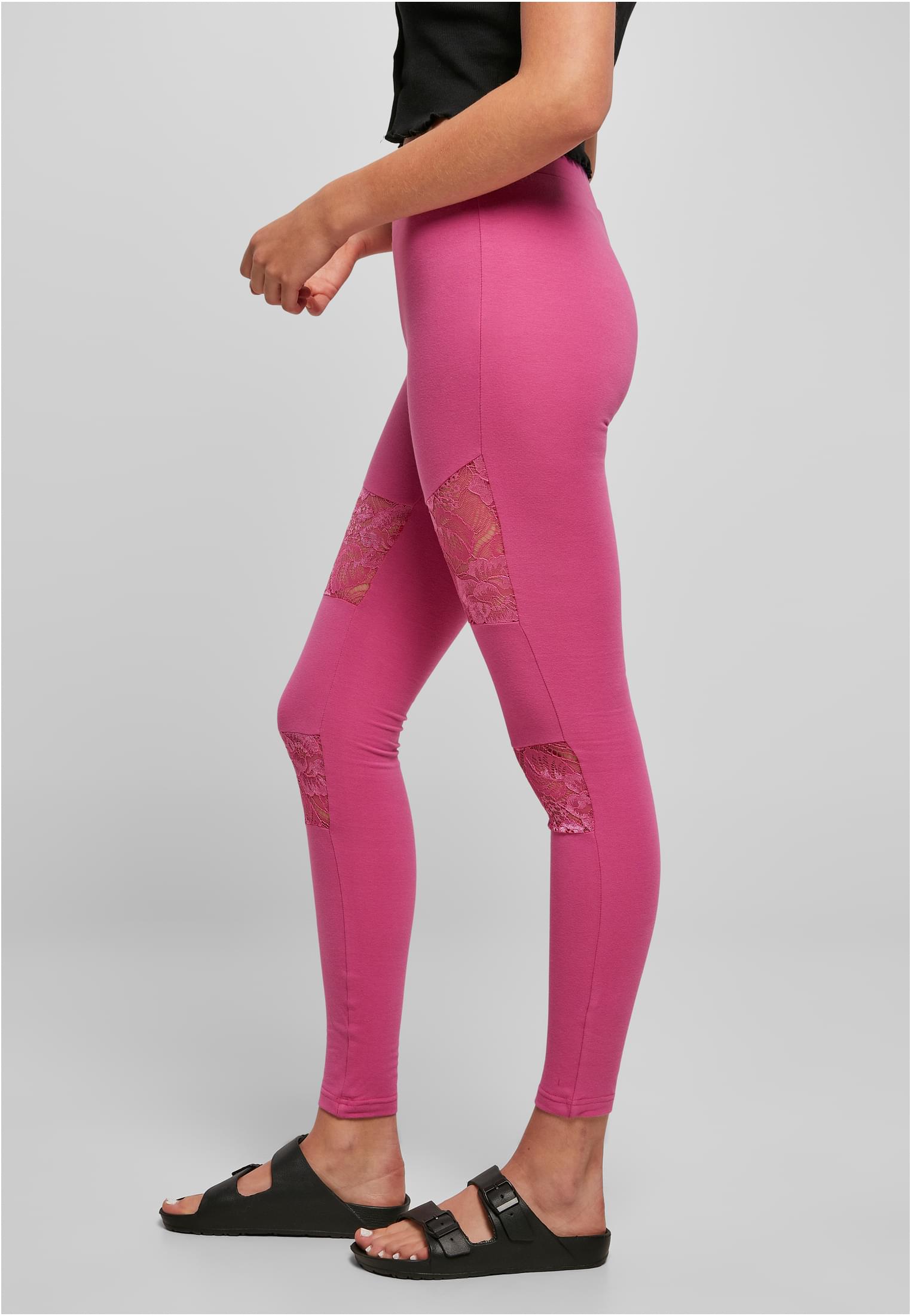 Ladies Laces Inset Leggings | brightviolet