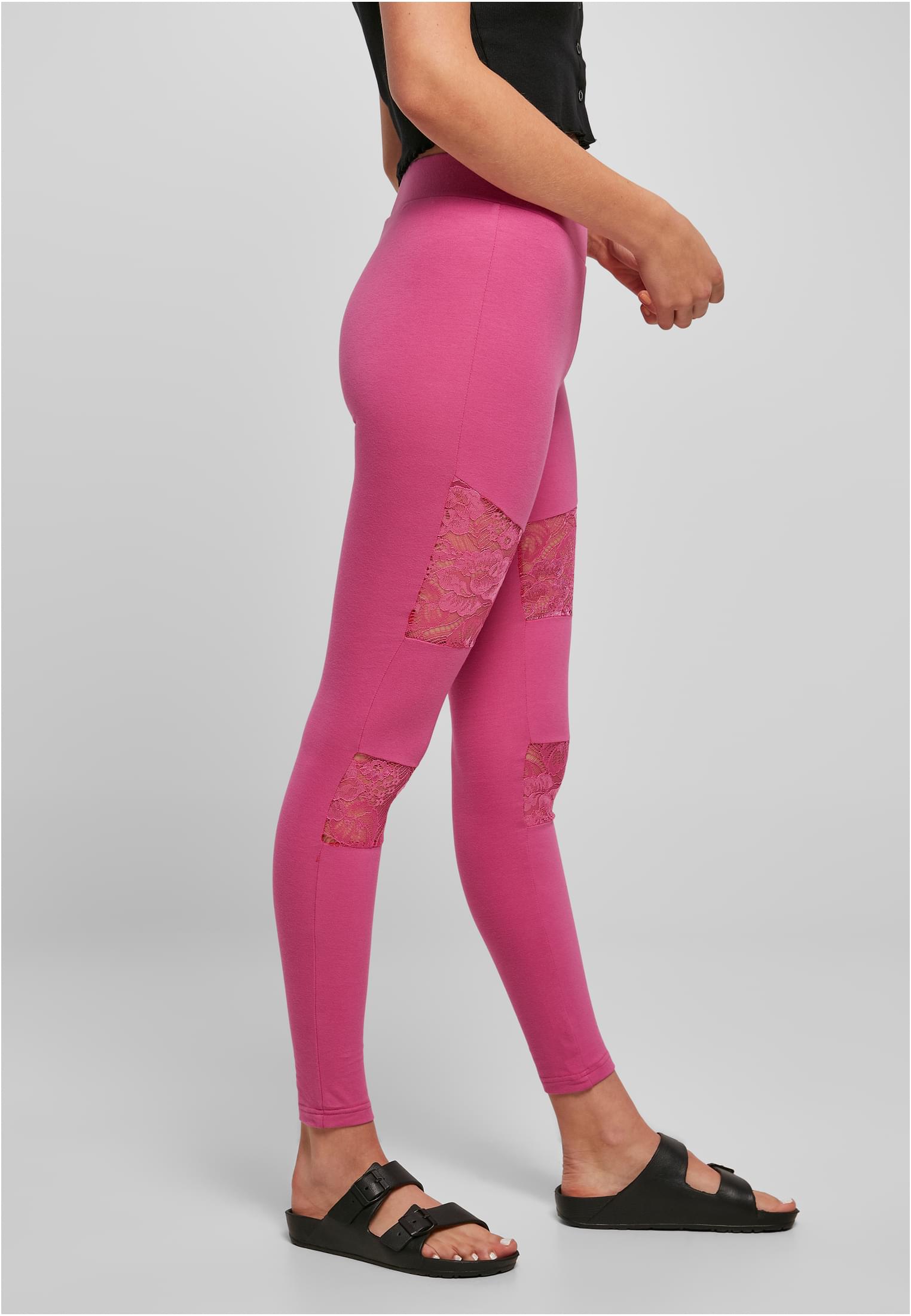 Ladies Laces Inset Leggings | brightviolet