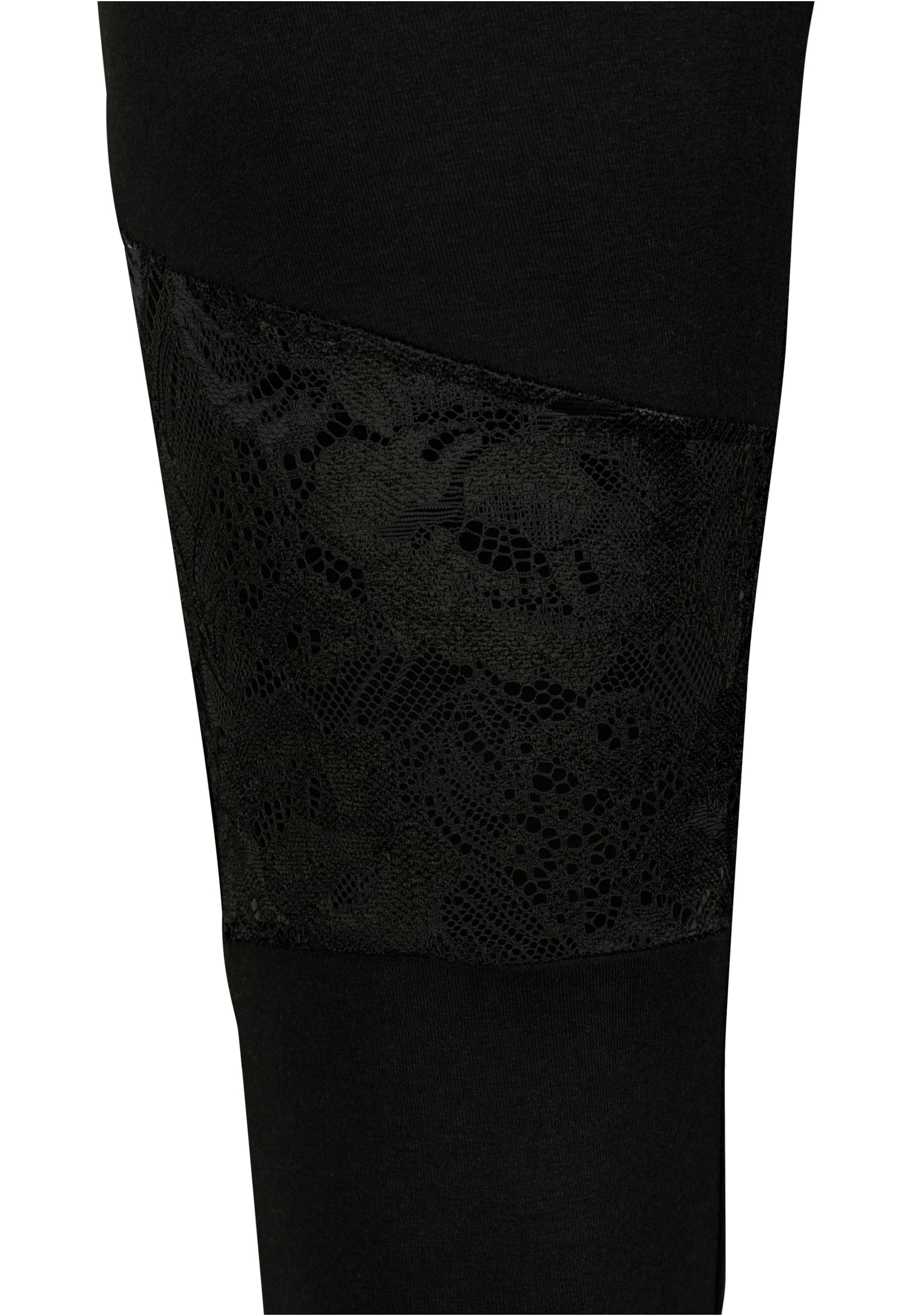 Ladies Laces Inset Leggings | black