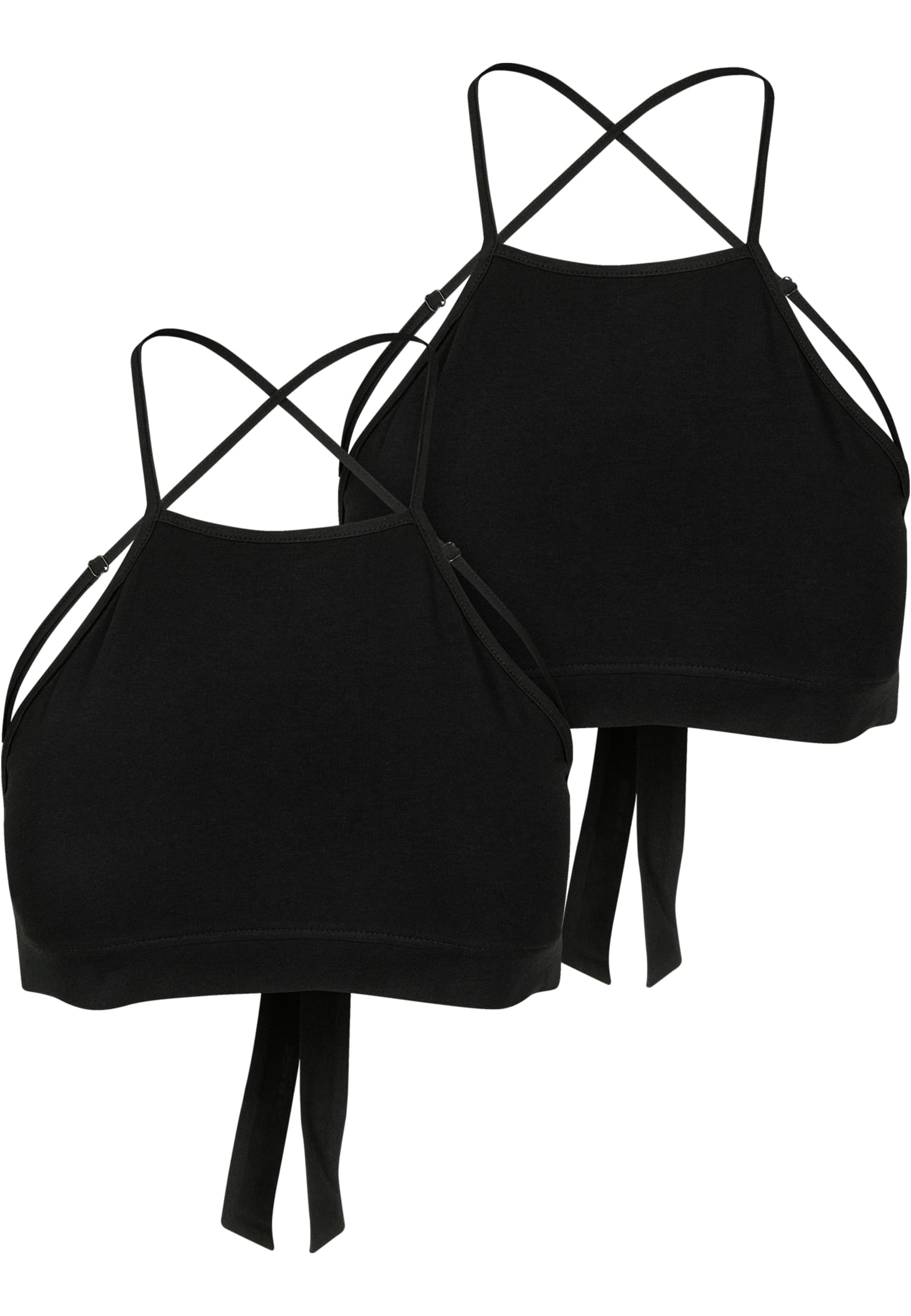 Ladies Triangle Top 2-Pack | black+black