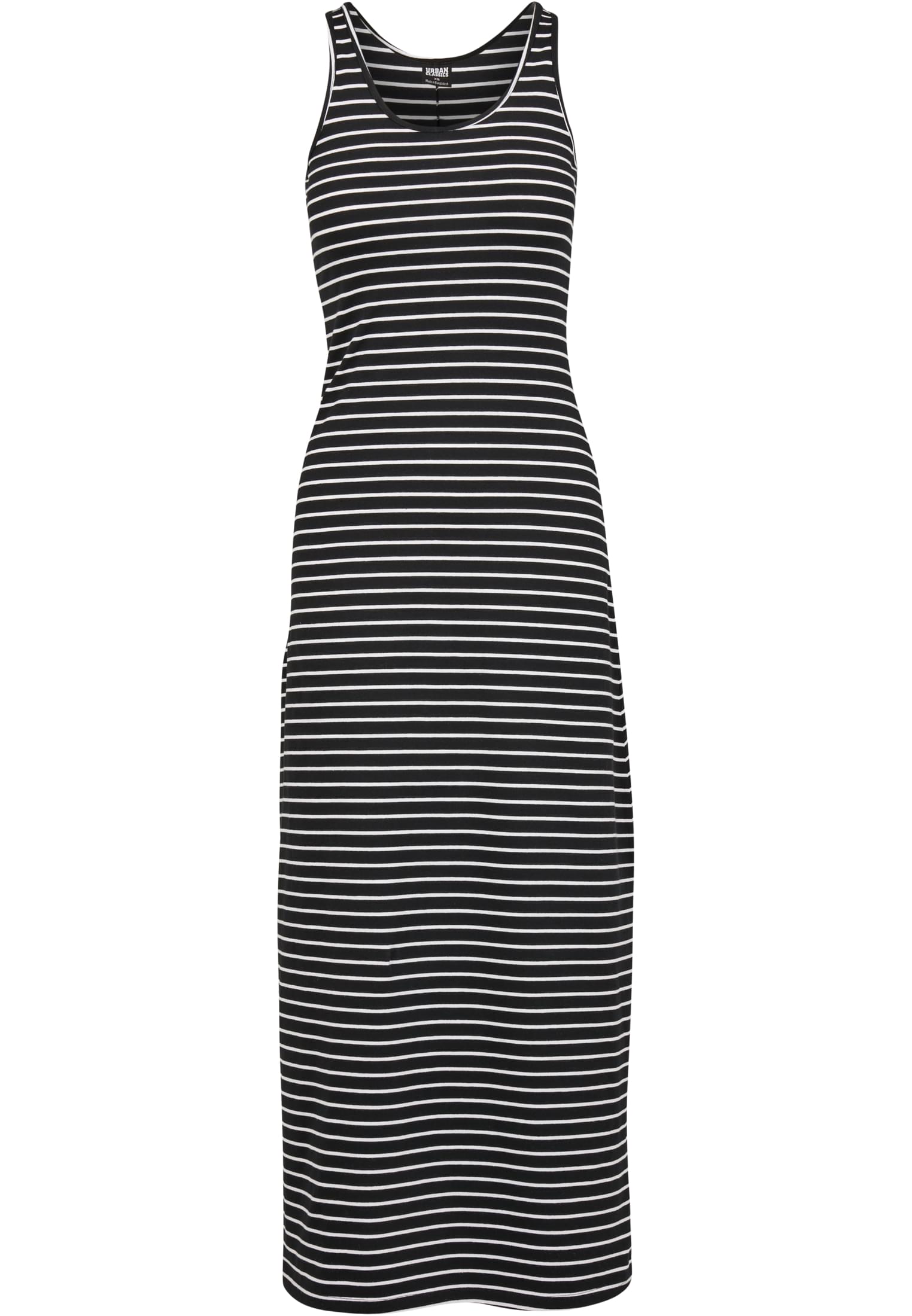 Ladies Long Racer Back Dress | black/white