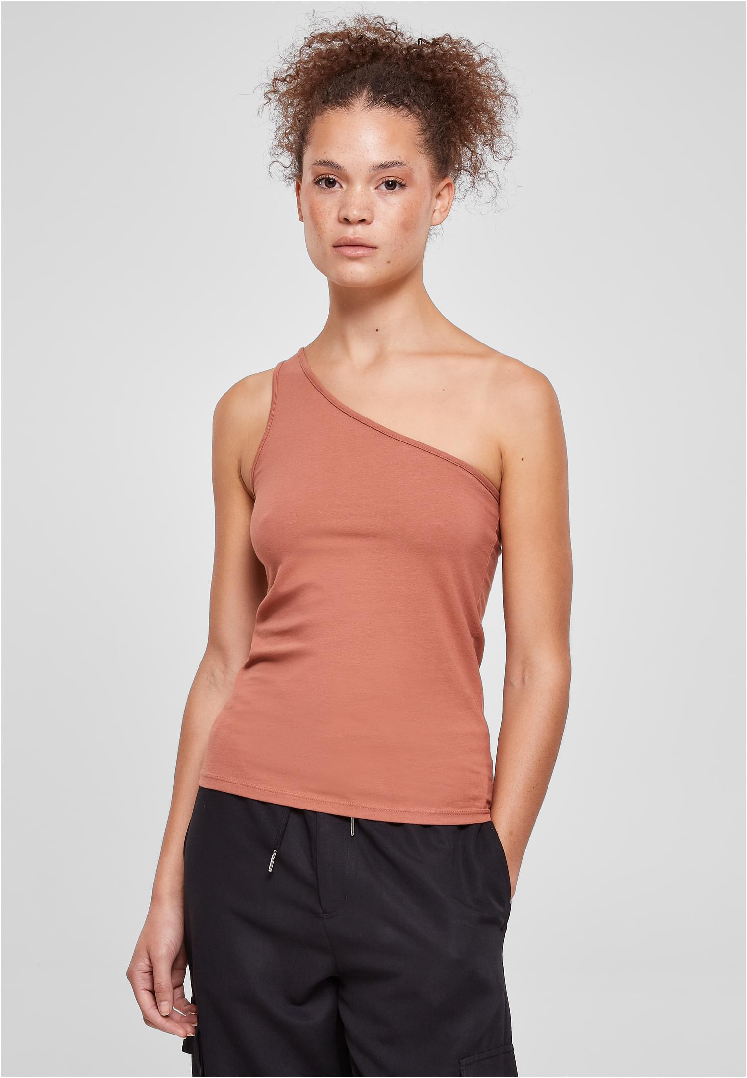 Ladies Asymmetric Top | terracotta