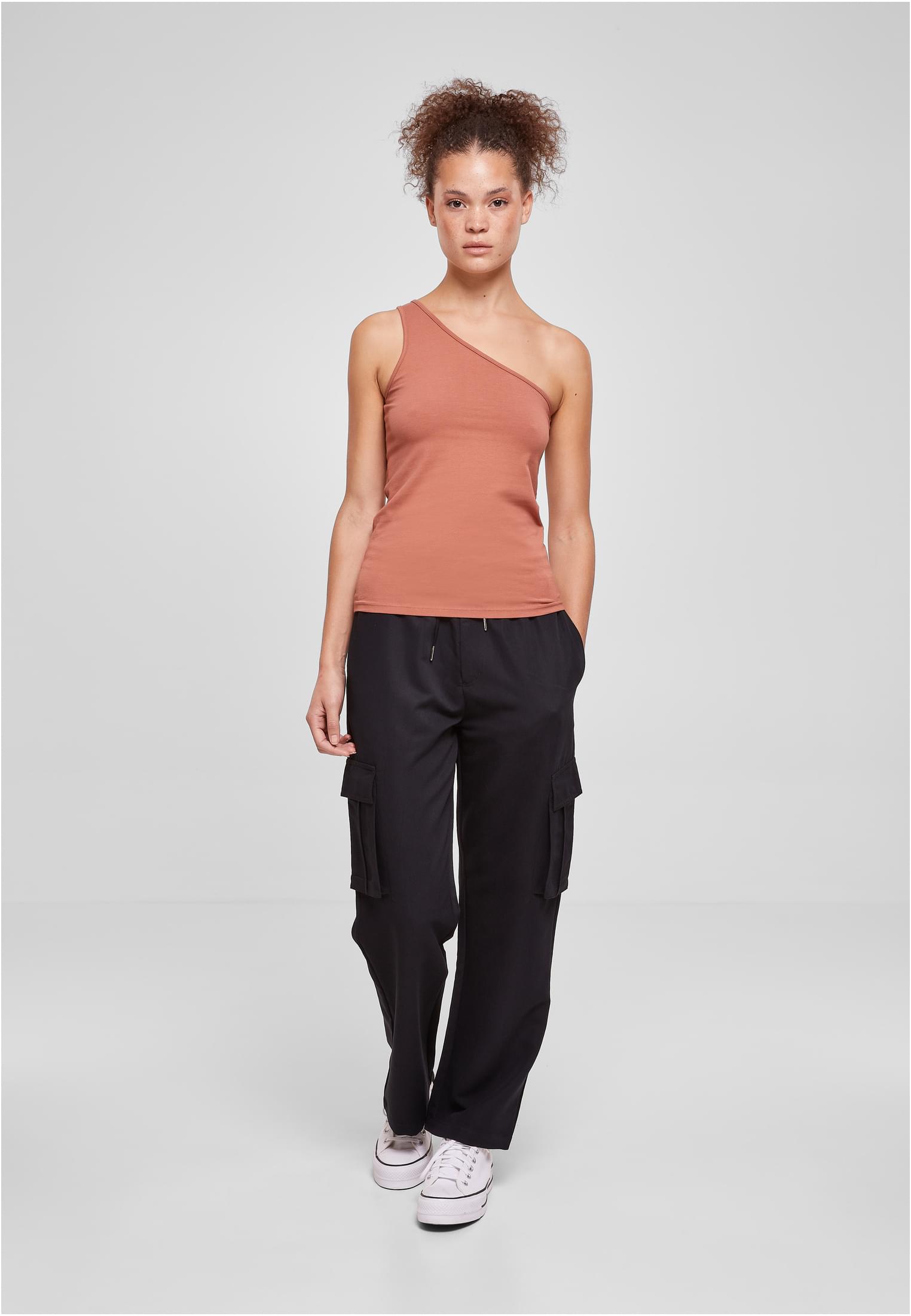 Ladies Asymmetric Top | terracotta