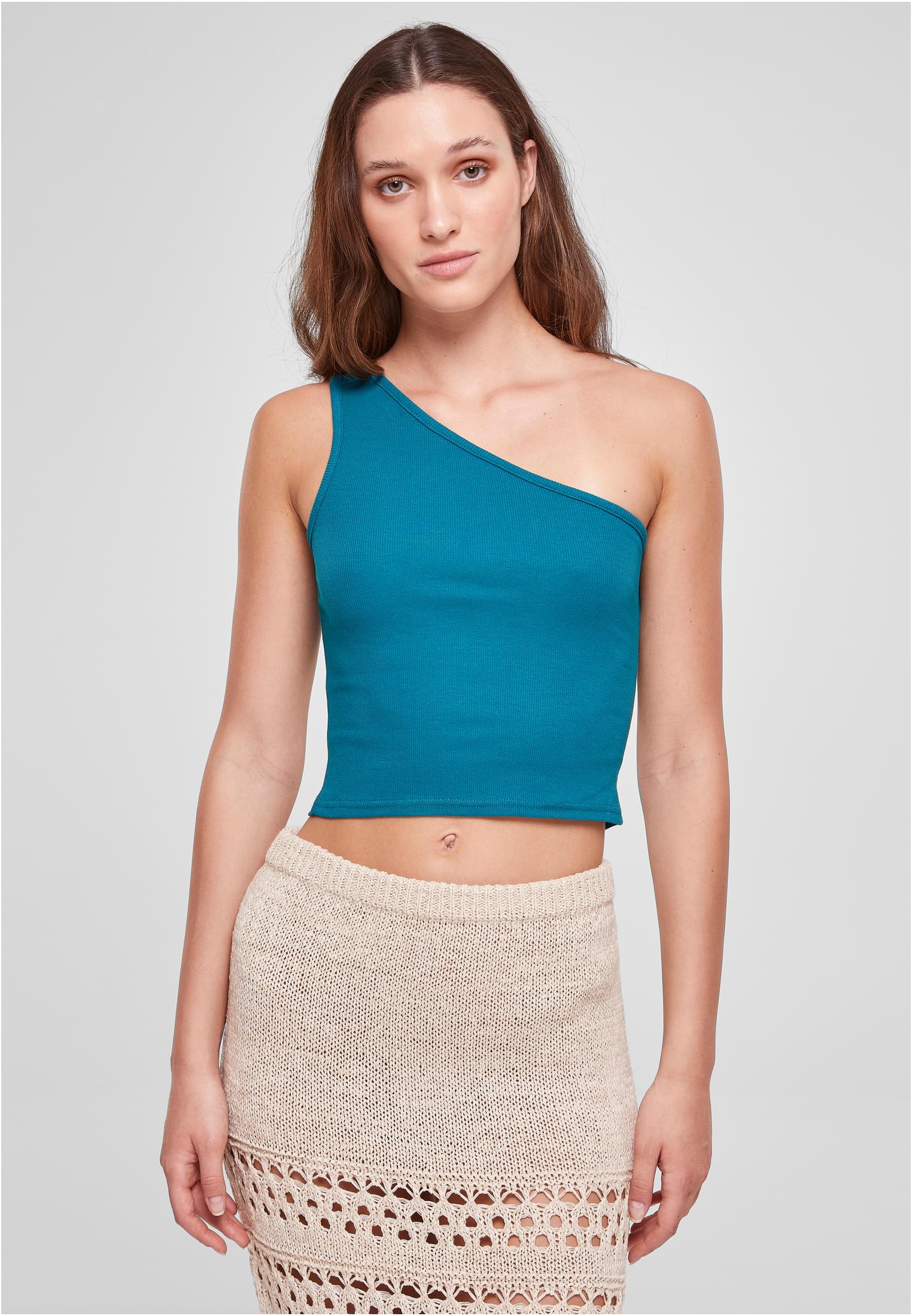 Ladies Cropped Asymmetric Top | watergreen