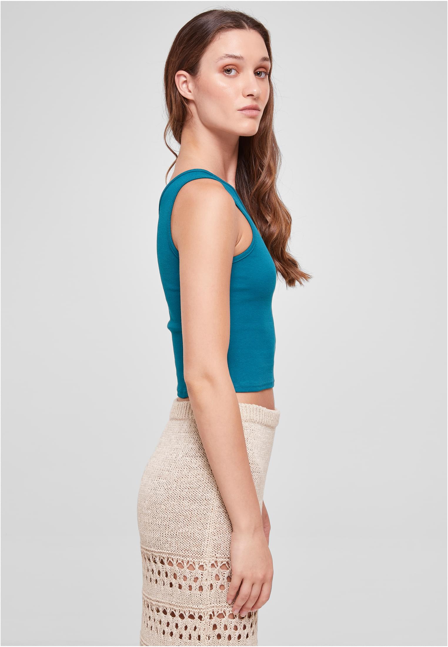 Ladies Cropped Asymmetric Top | watergreen