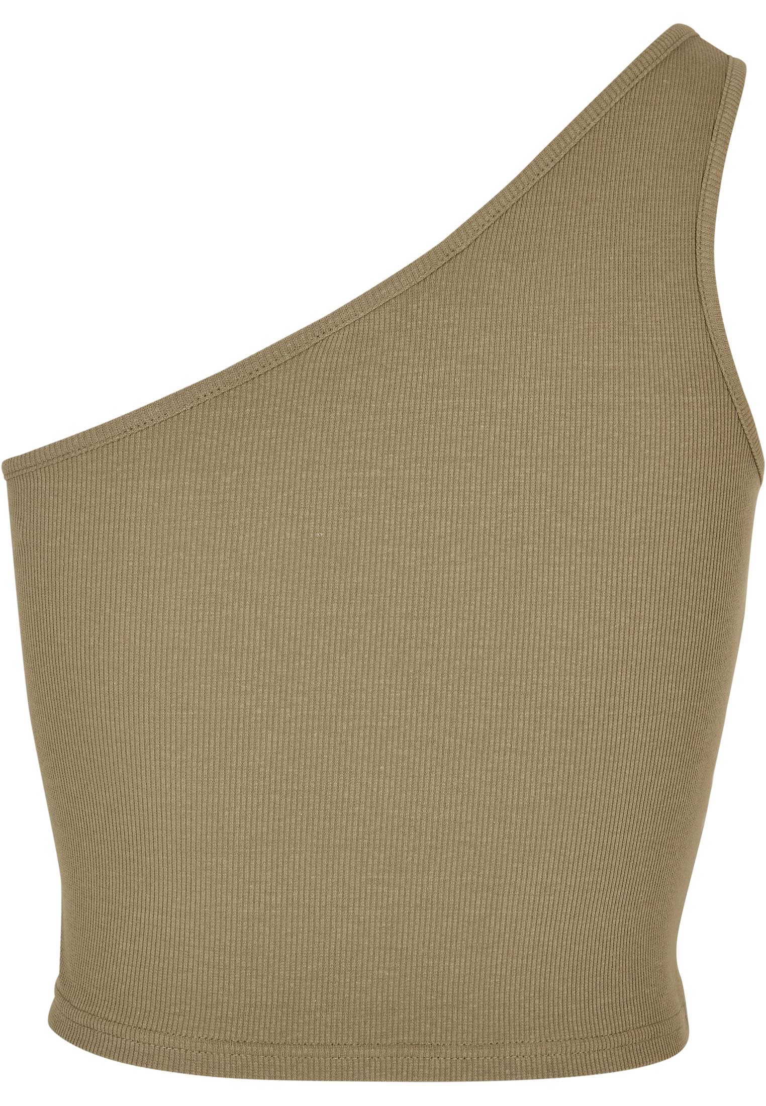 Ladies Cropped Asymmetric Top | khaki