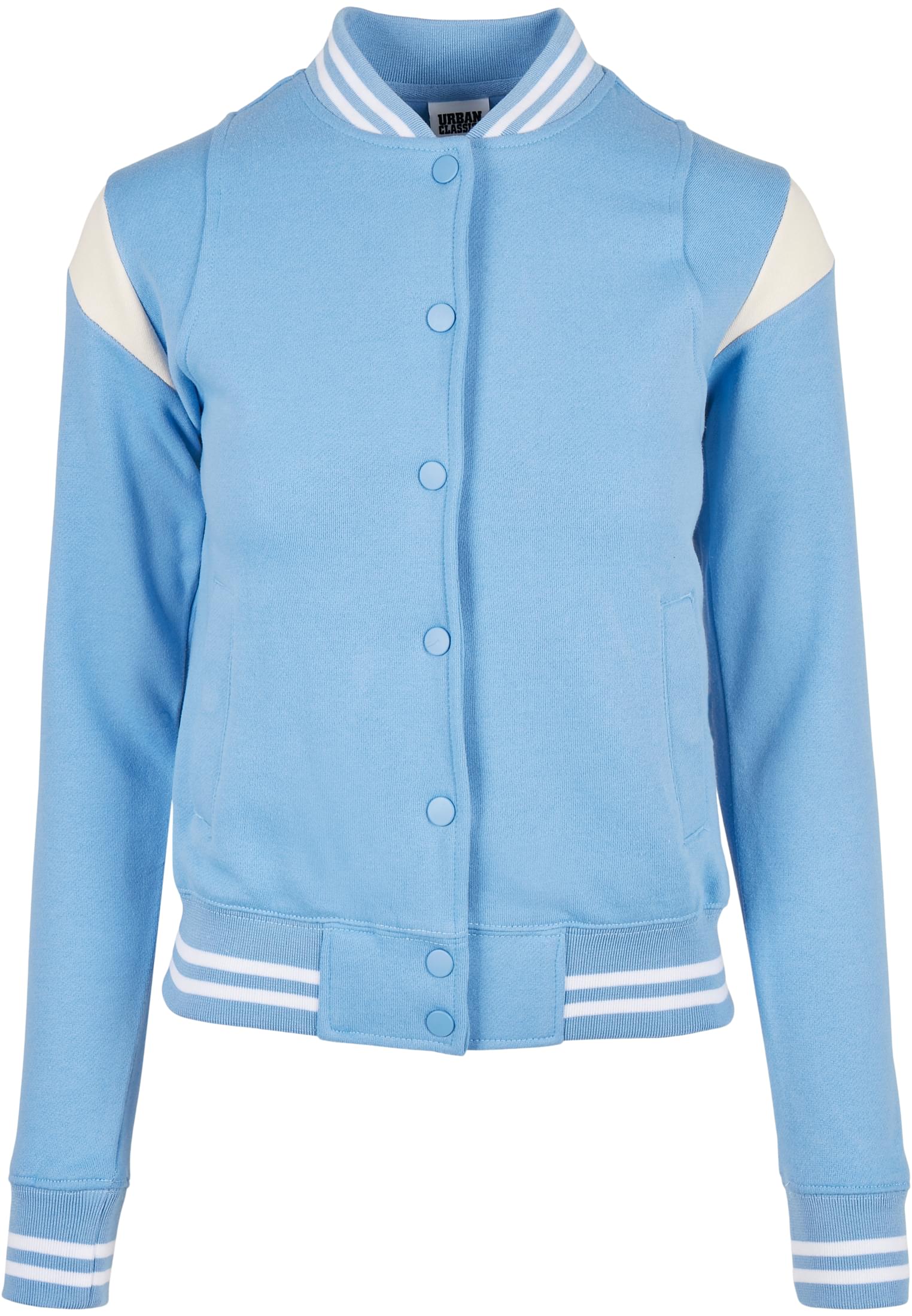 Ladies Inset College Sweat Jacket | clearwater/whitesand