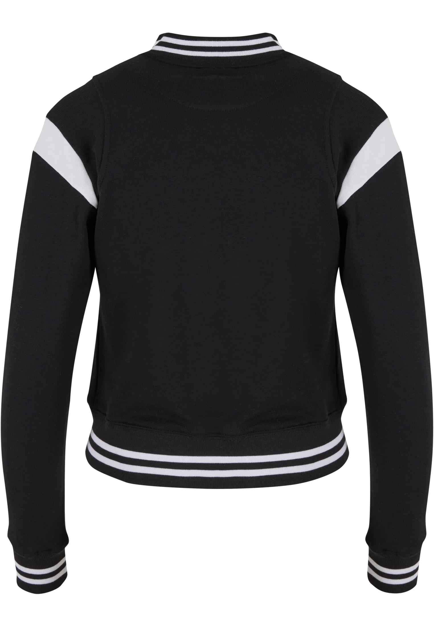 Ladies Inset College Sweat Jacket | blk/wht