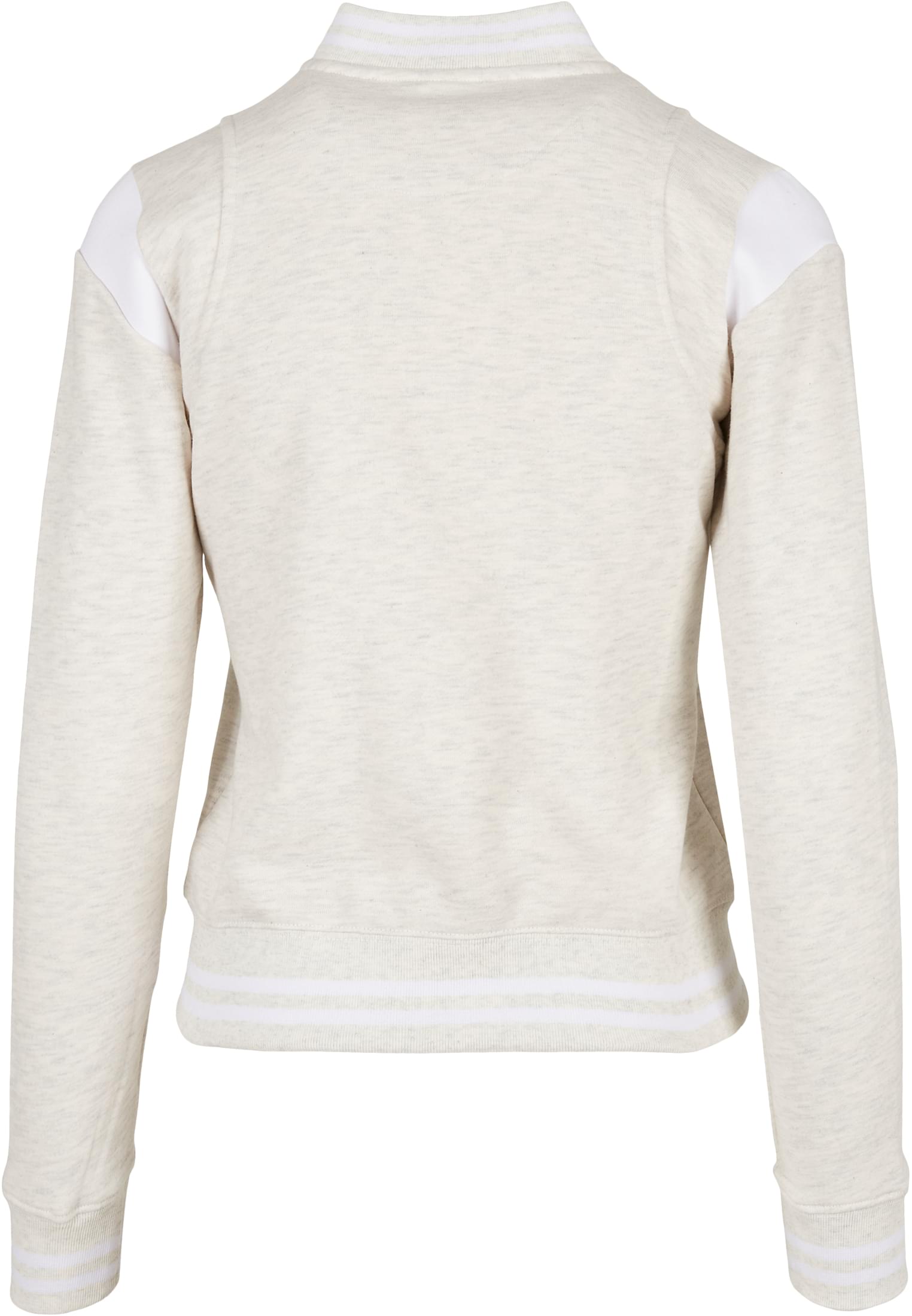 Ladies Inset College Sweat Jacket | lightgrey/white