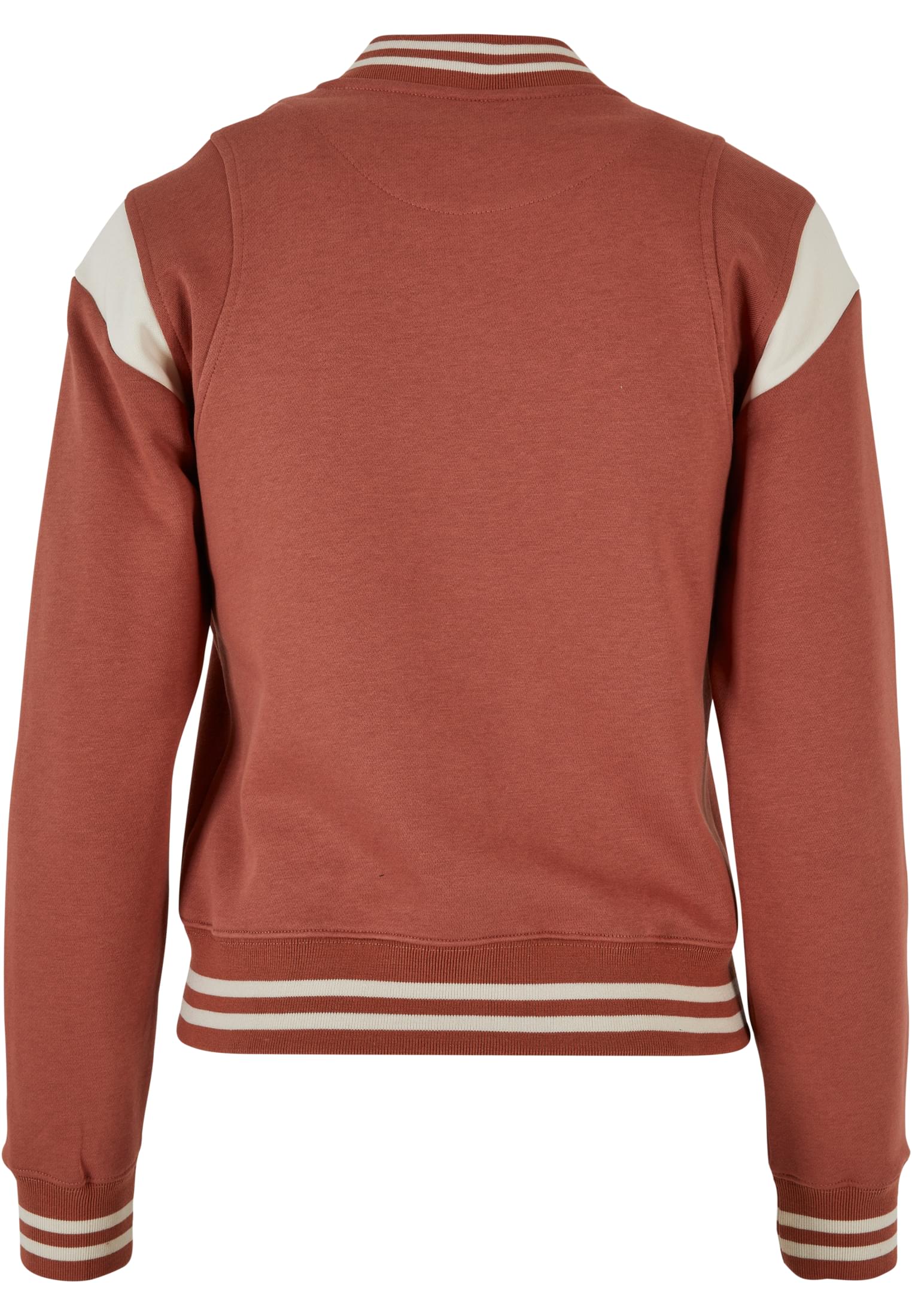 Ladies Inset College Sweat Jacket | terracotta/whitesand