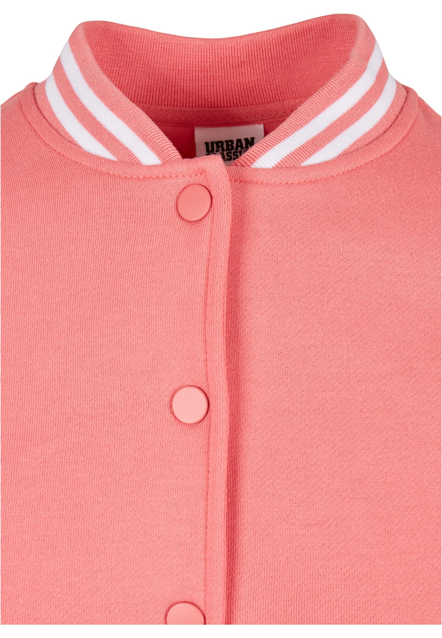 Ladies Inset College Sweat Jacket | palepink/whitesand