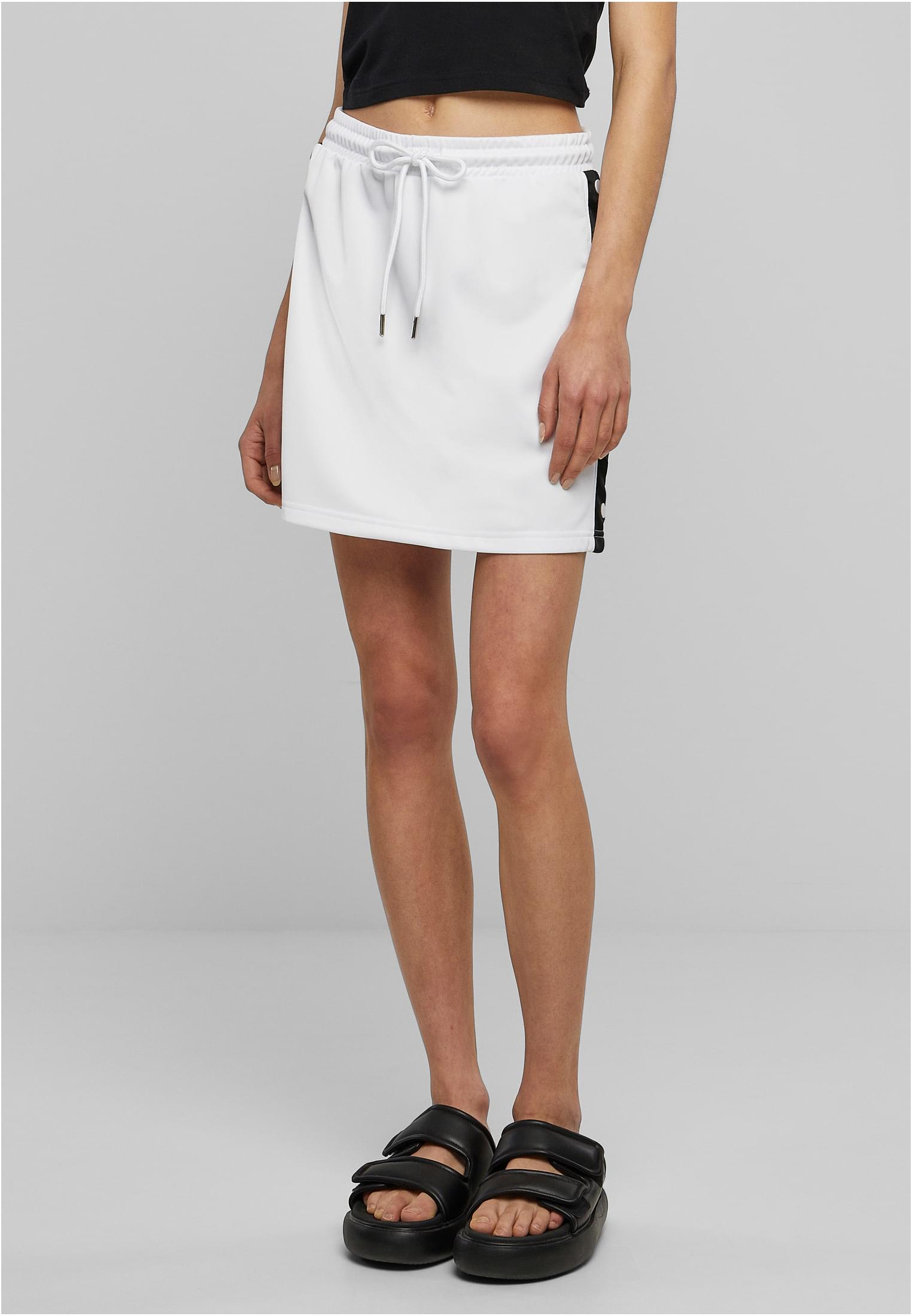 Ladies Track Skirt | wht/blk/wht