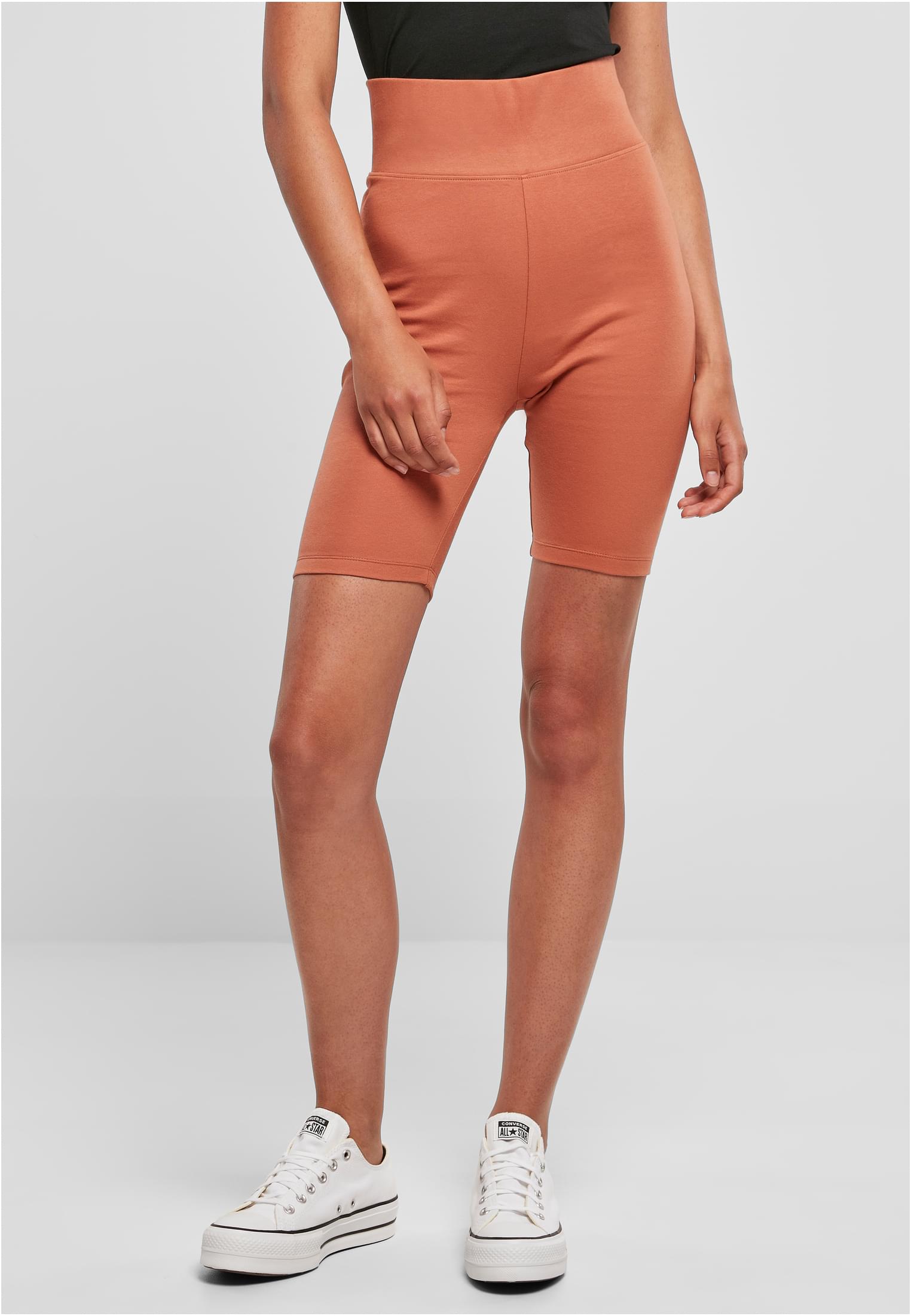 Ladies High Waist Cycle Shorts | terracotta