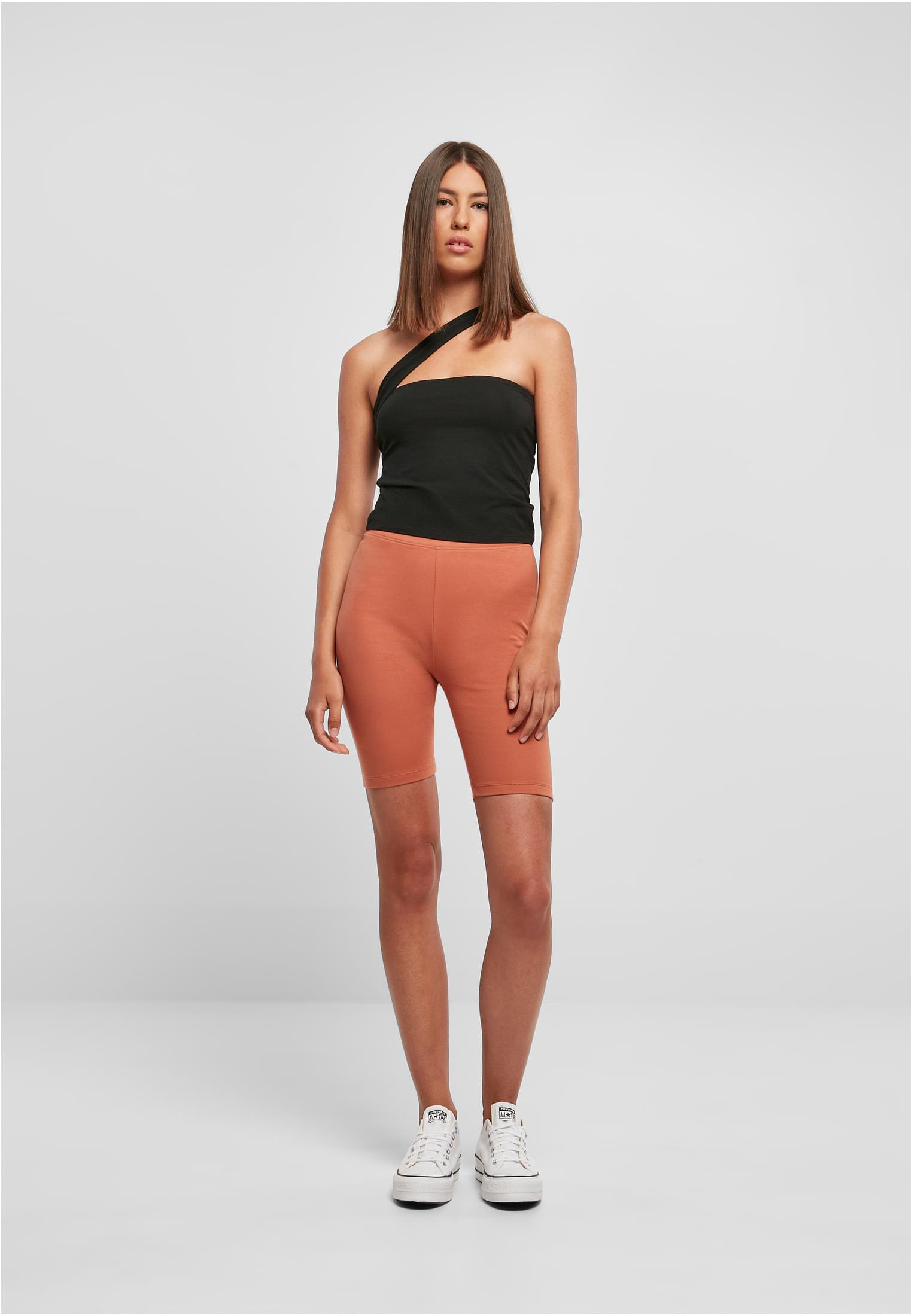 Ladies High Waist Cycle Shorts | terracotta