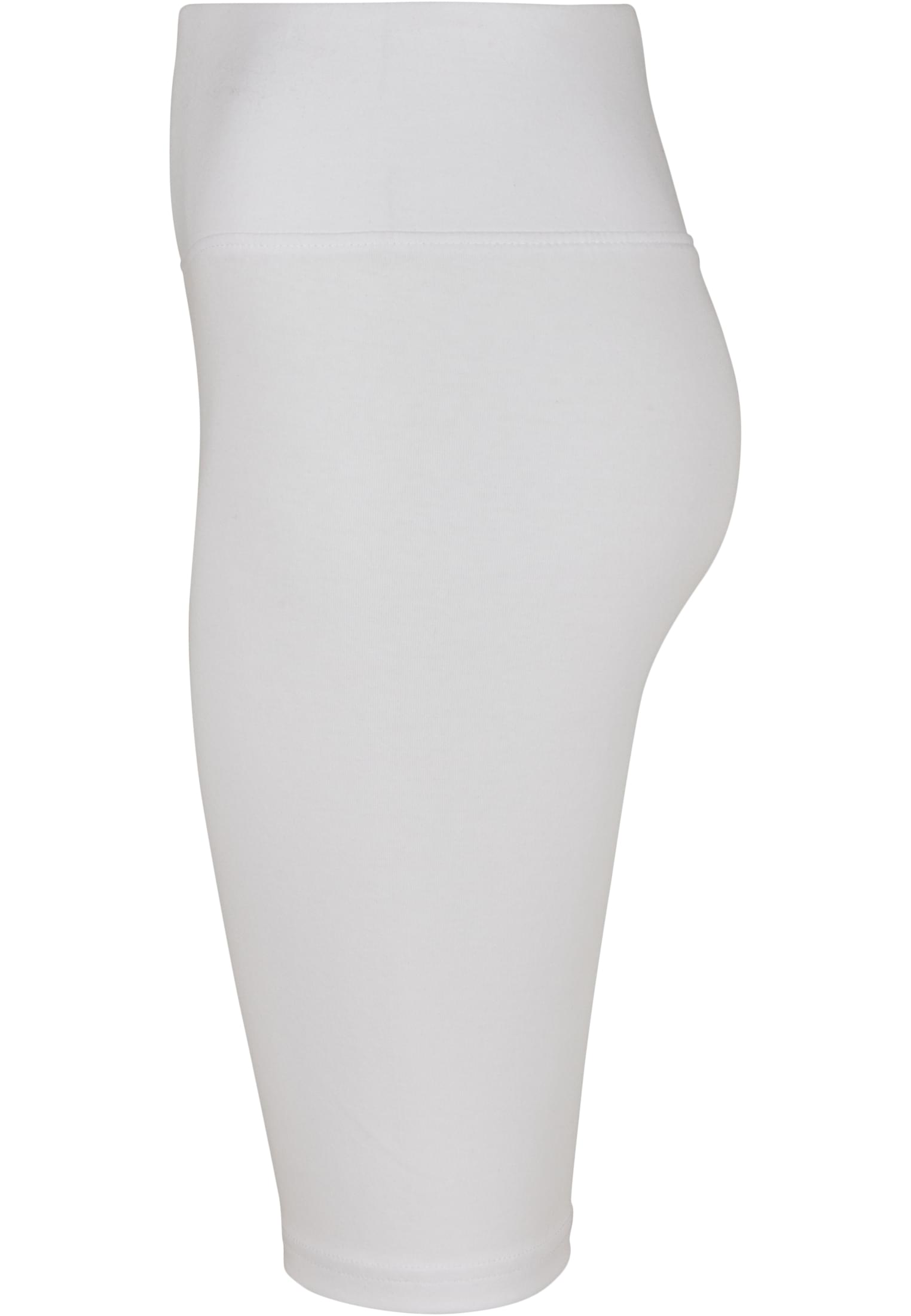 Ladies High Waist Cycle Shorts | white