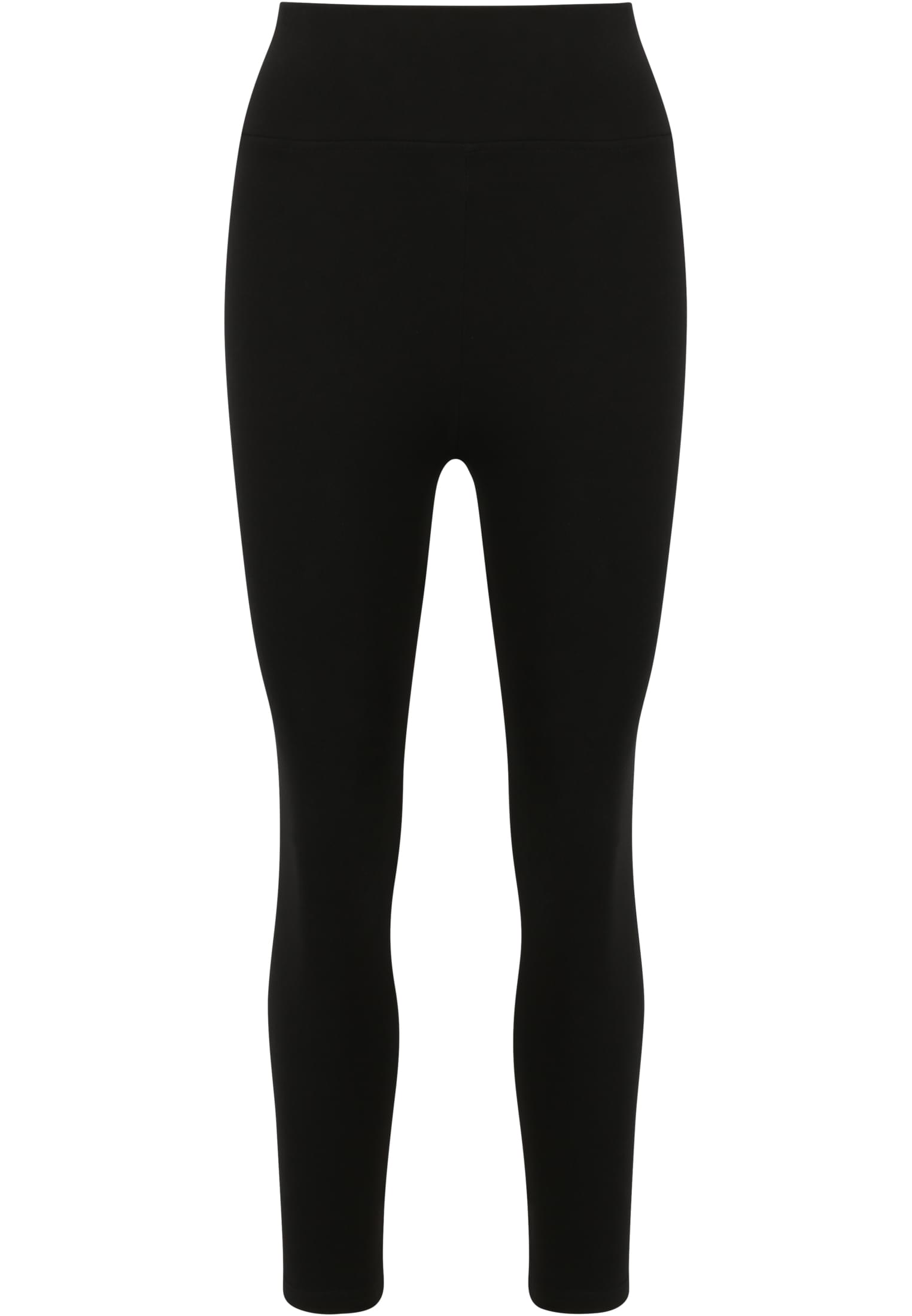 Ladies High Waist Jersey Leggings 2-Pack | black+black