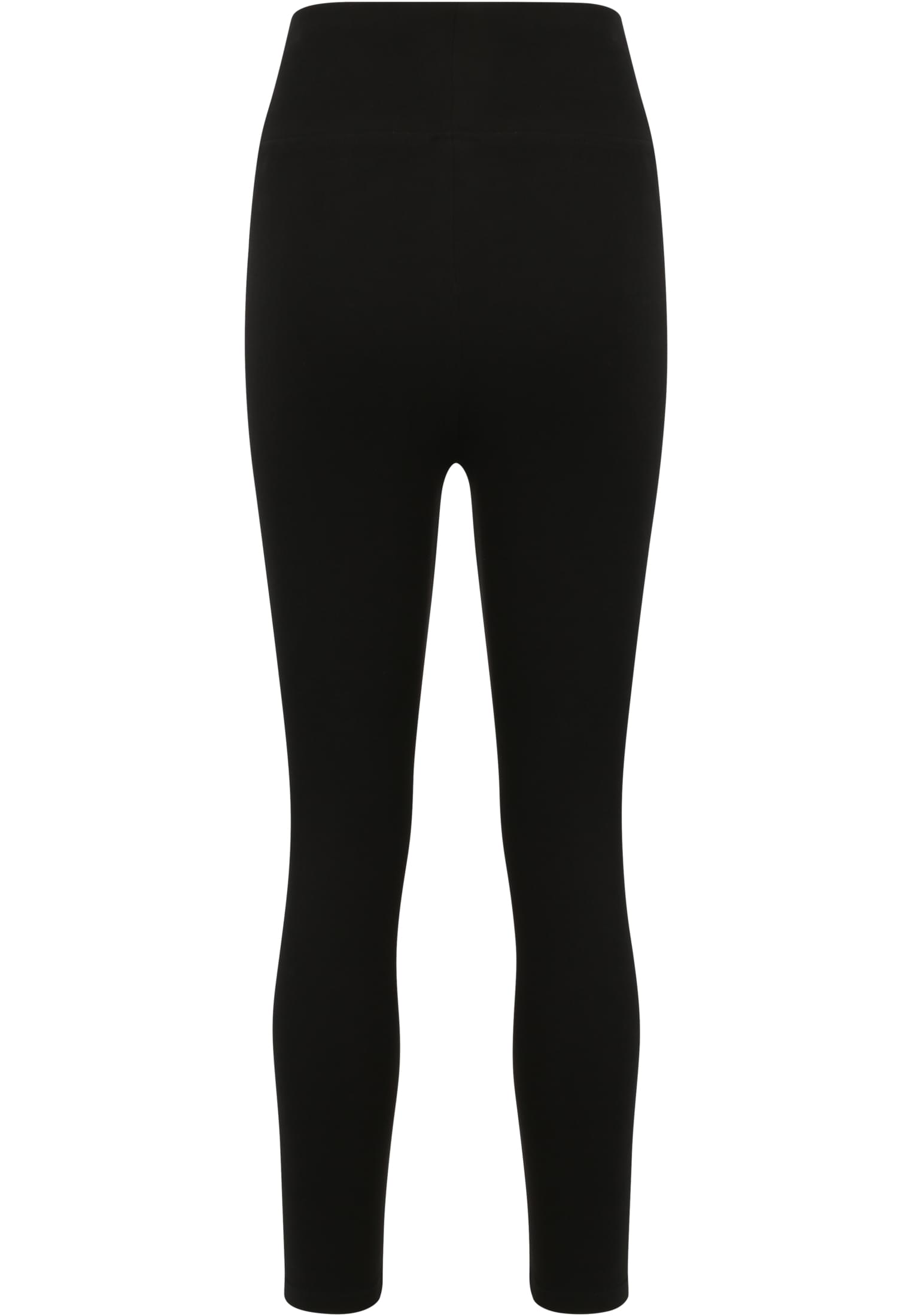 Ladies High Waist Jersey Leggings 2-Pack | black+black