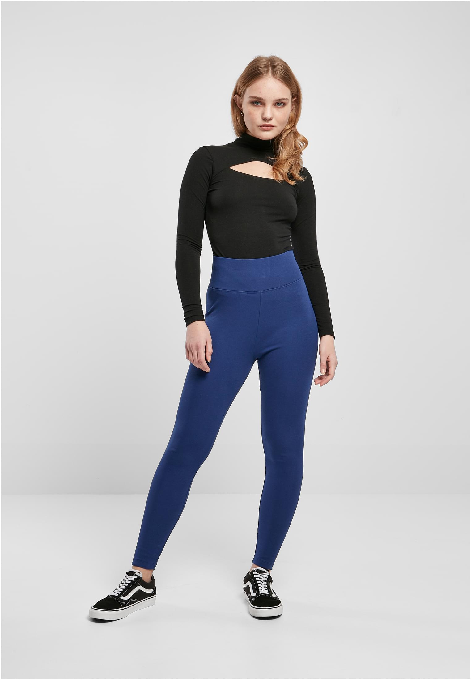 Ladies High Waist Jersey Leggings | spaceblue