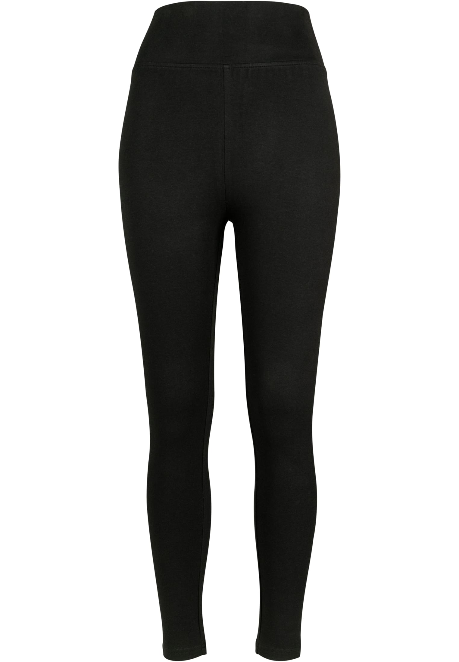 Ladies High Waist Jersey Leggings | black