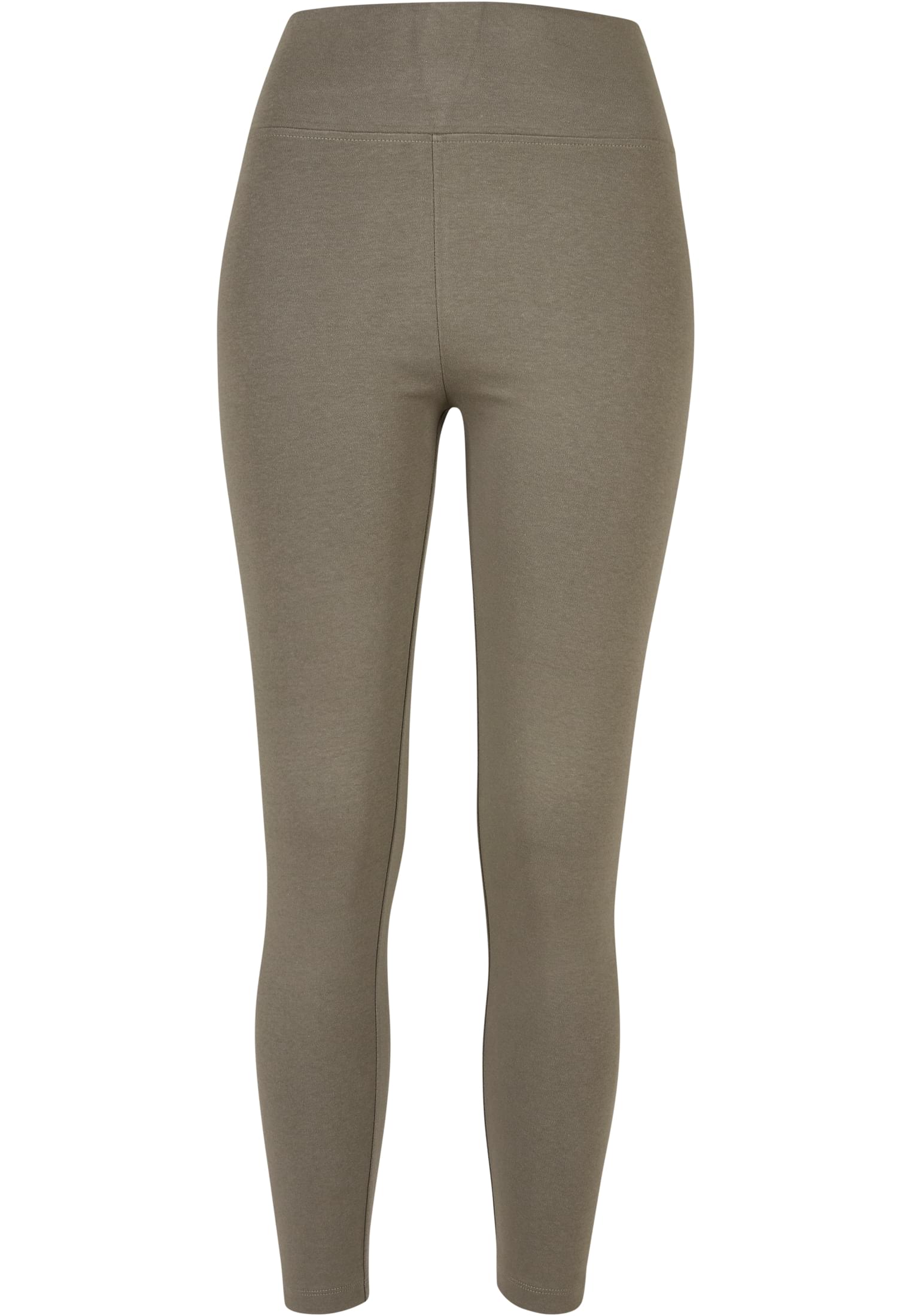 Ladies High Waist Jersey Leggings | olive