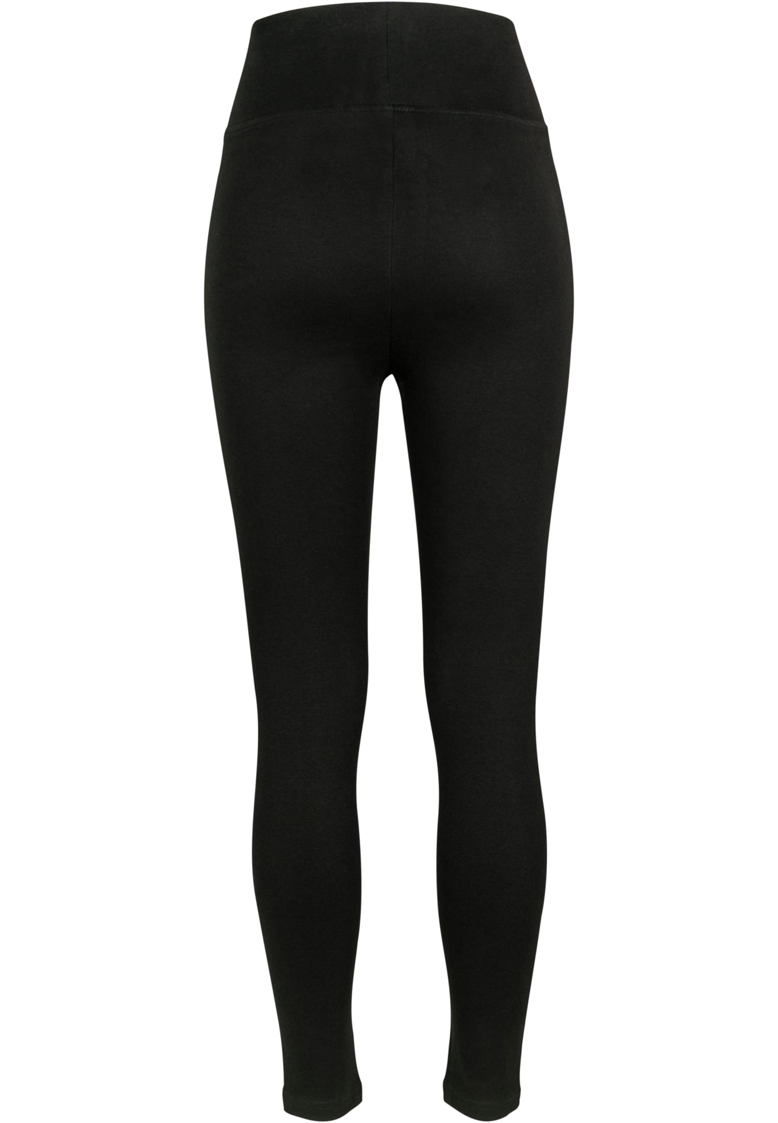 Ladies High Waist Jersey Leggings | black