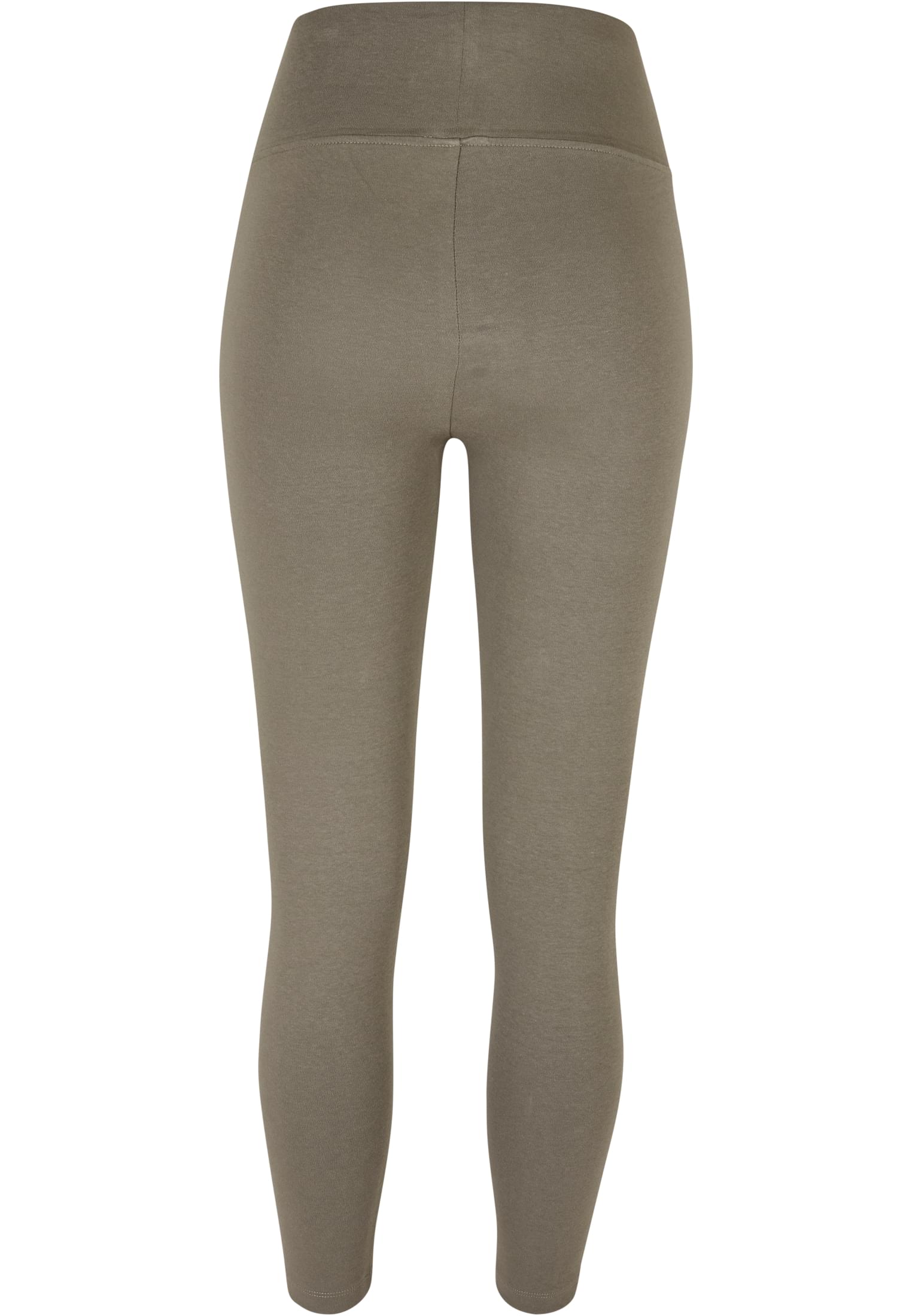 Ladies High Waist Jersey Leggings | olive