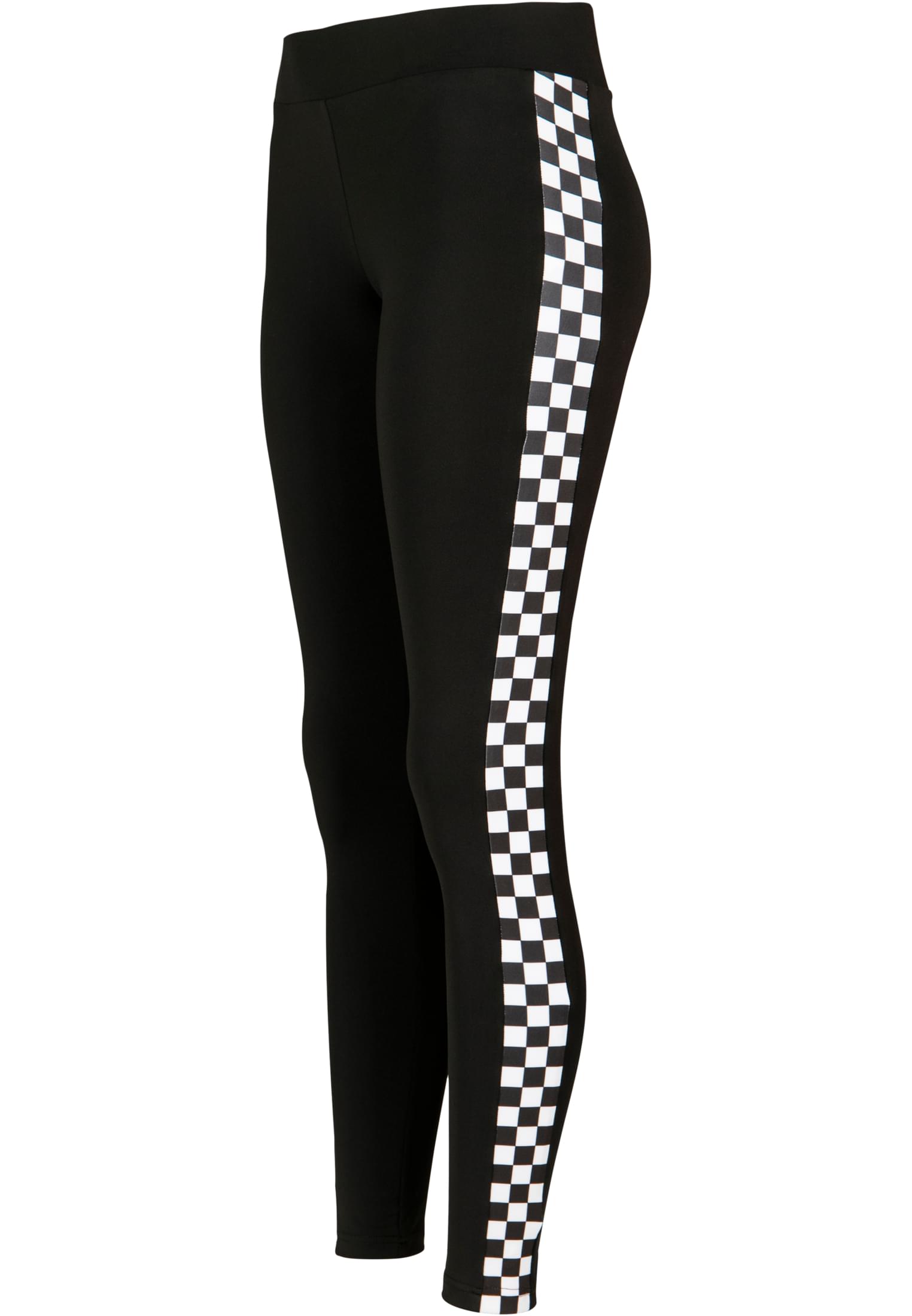 Ladies Side Check Leggings | blk/chess