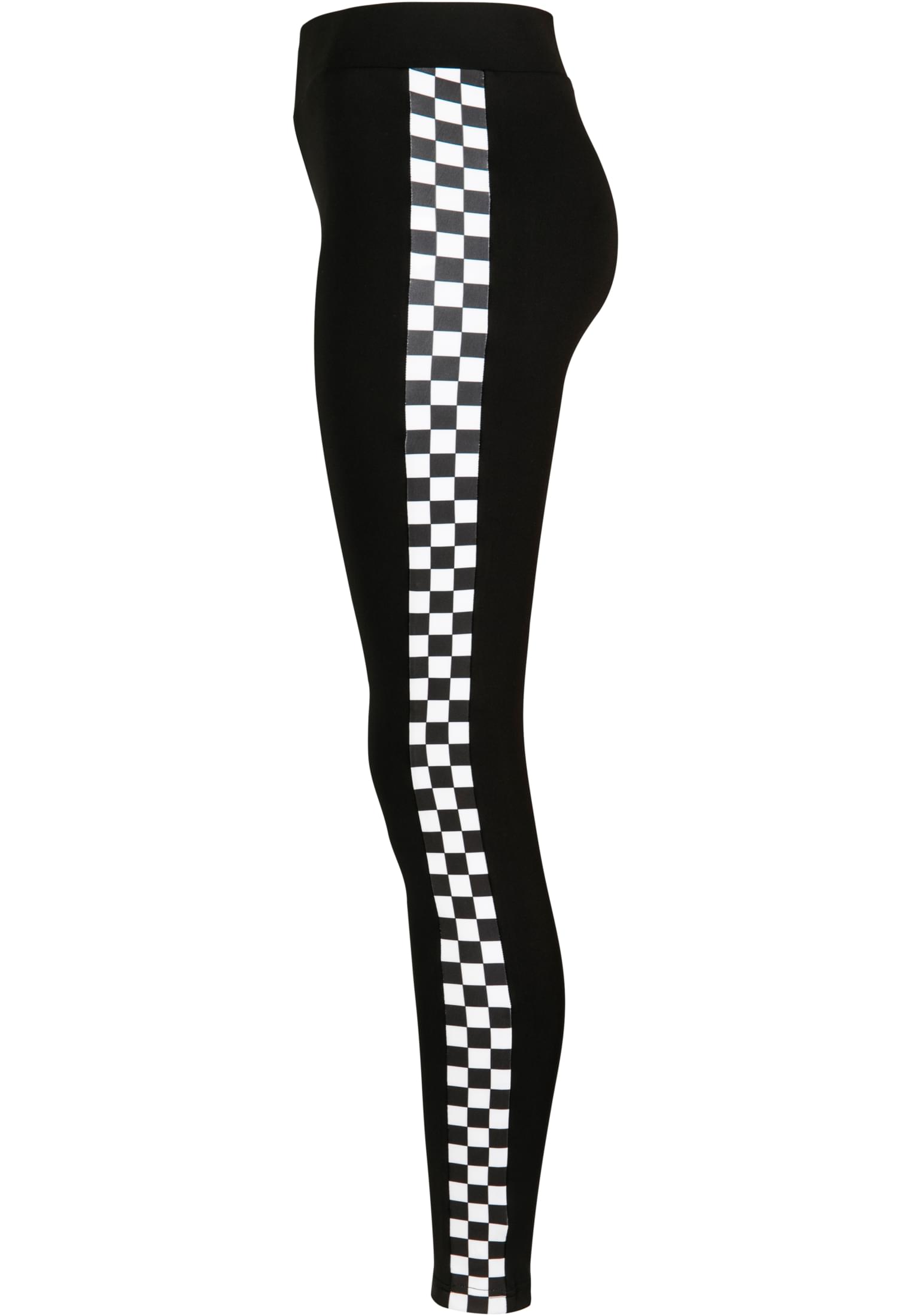 Ladies Side Check Leggings | blk/chess