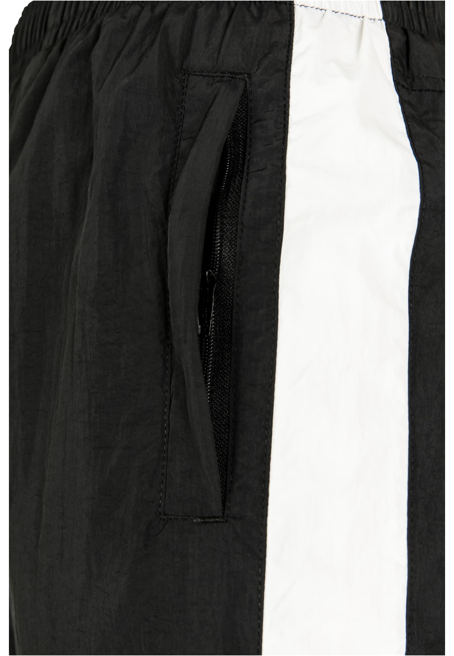 Ladies Striped Crinkle Pants | blk/wht