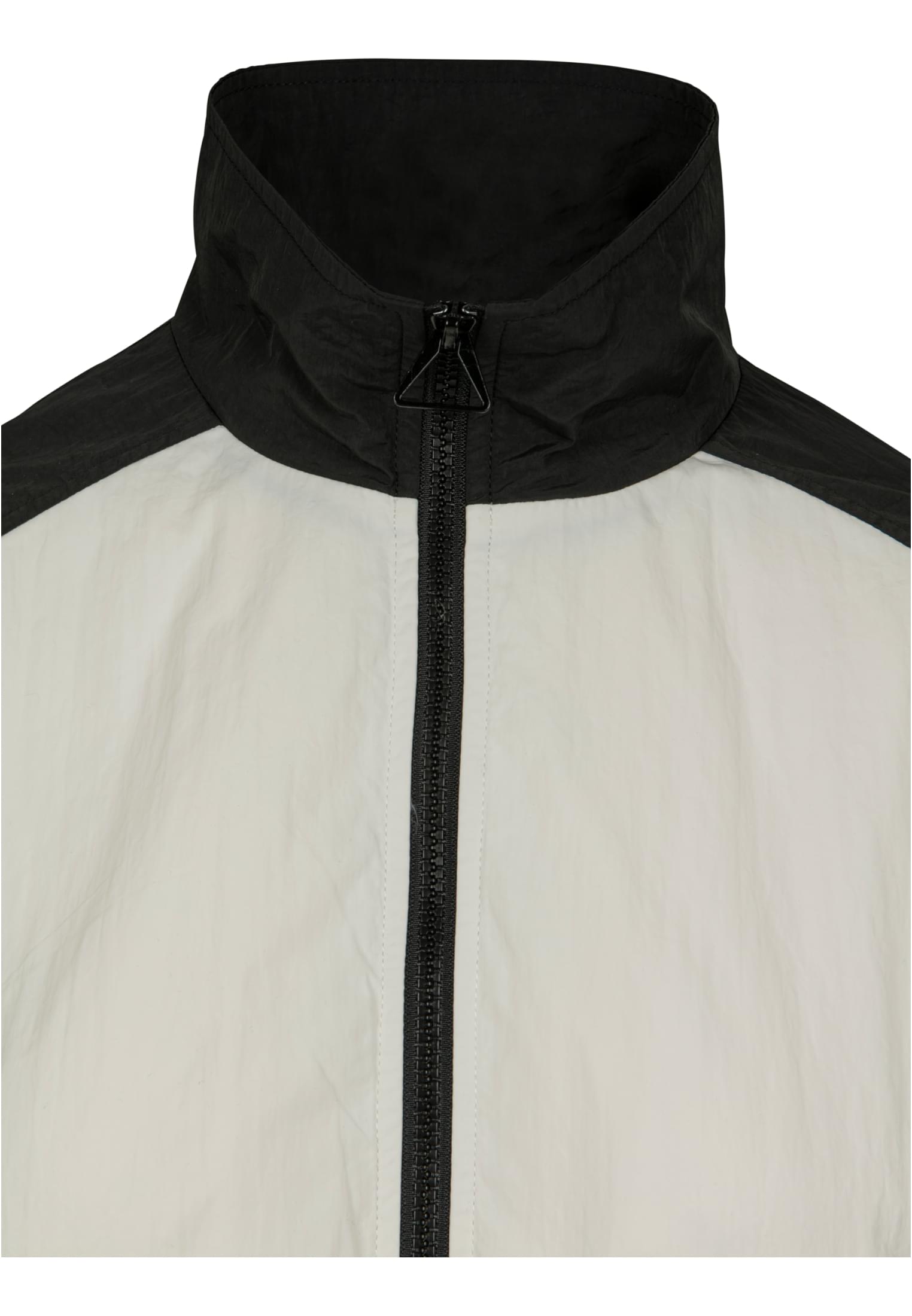 Ladies Short Raglan Crinkle Batwing Jacket | blk/wht