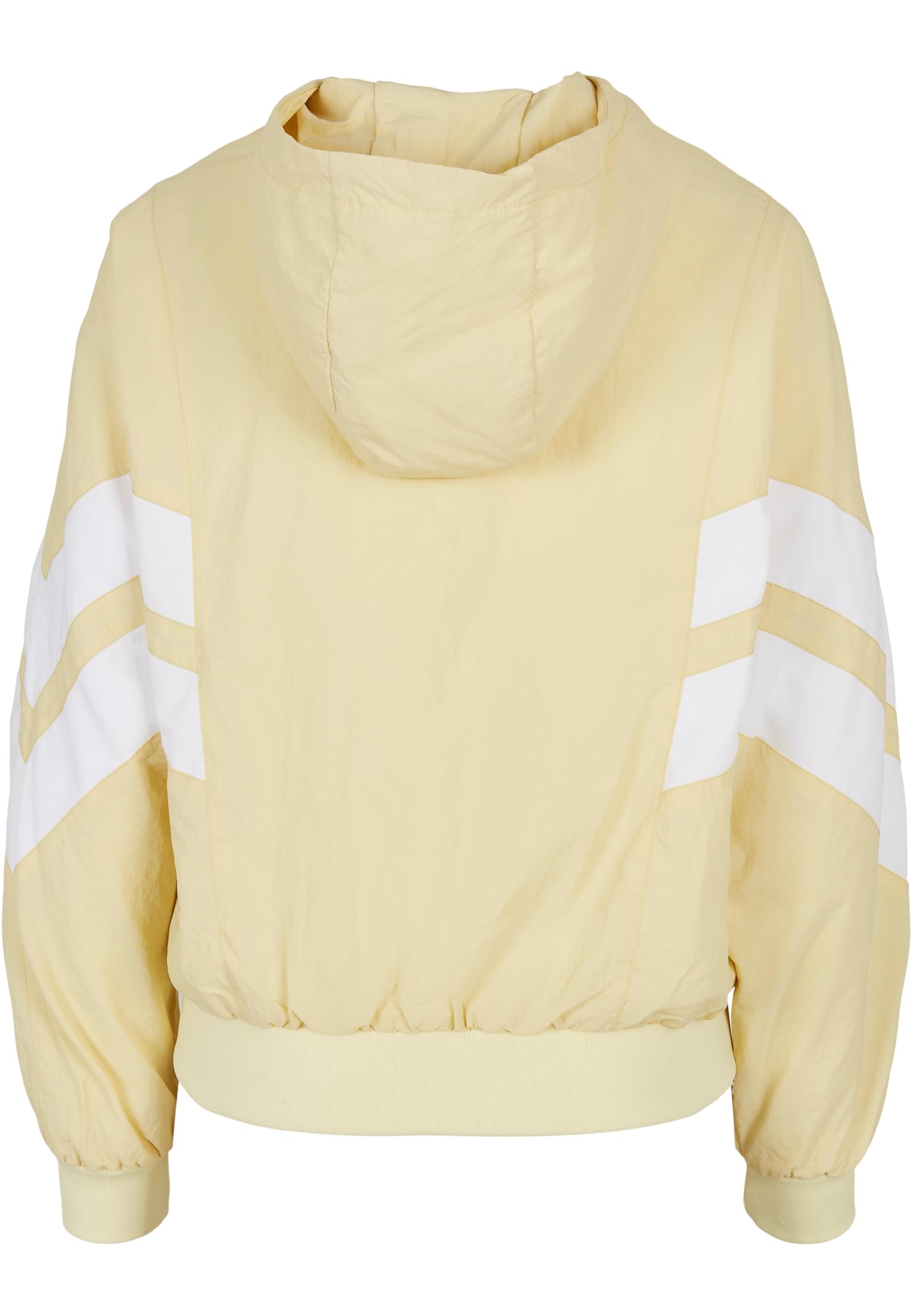 Ladies Crinkle Batwing Jacket | softyellow/white