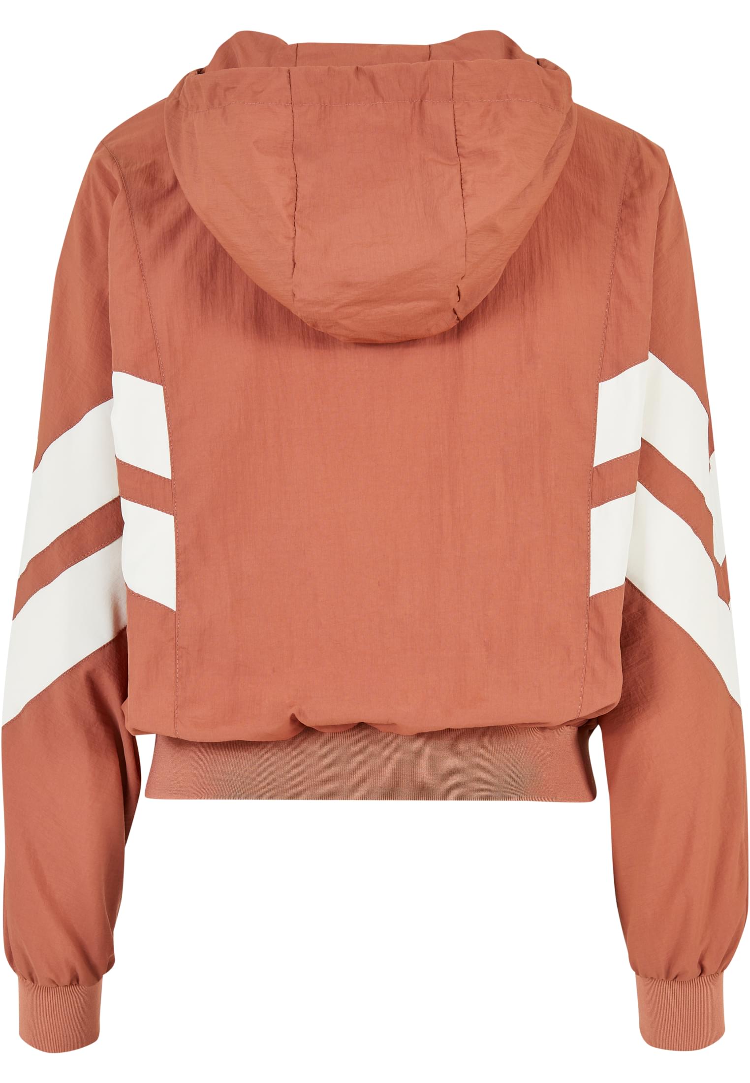 Ladies Crinkle Batwing Jacket | terracotta/whitesand