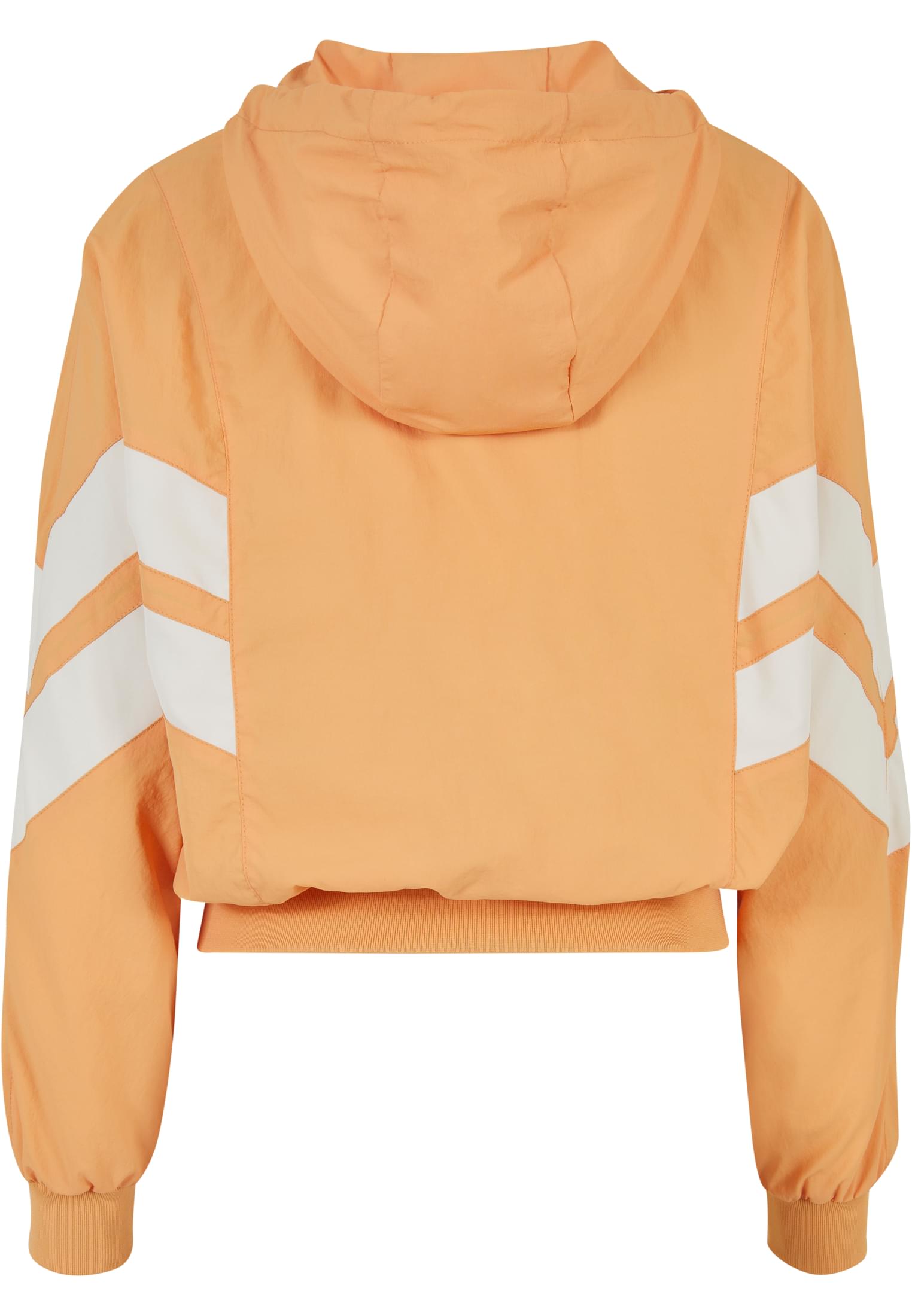 Ladies Crinkle Batwing Jacket | col.paleorange/whitesand