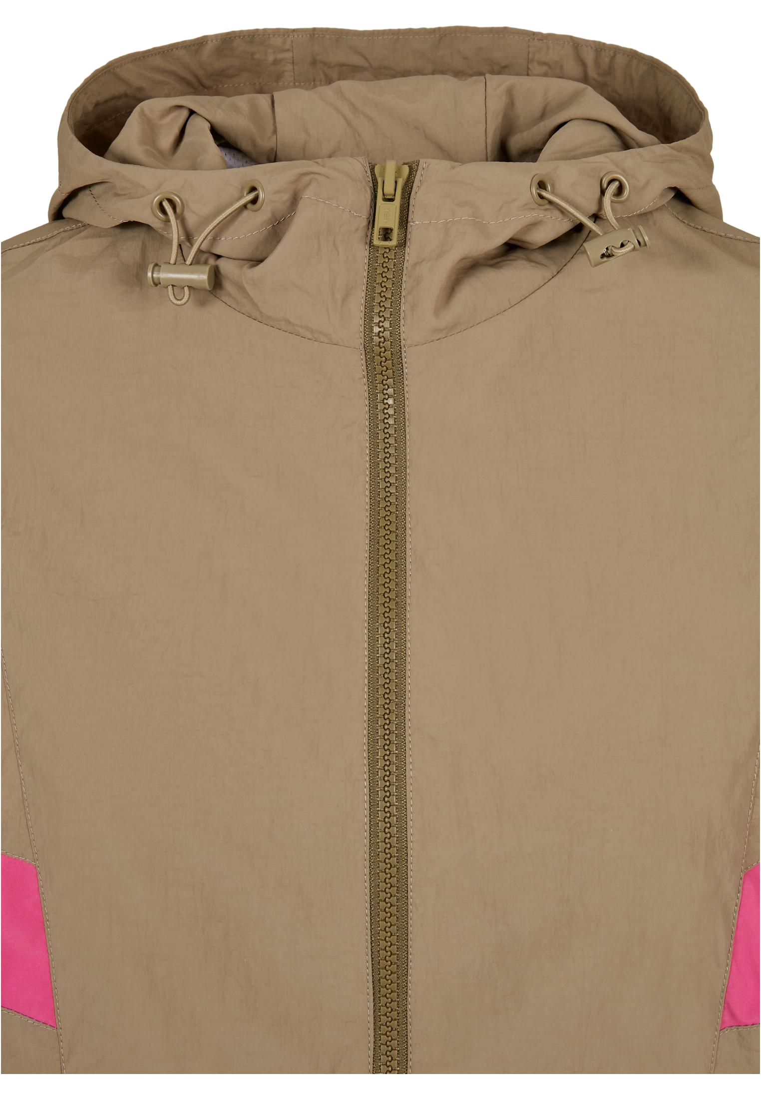 Ladies Crinkle Batwing Jacket | khaki/brightviolet