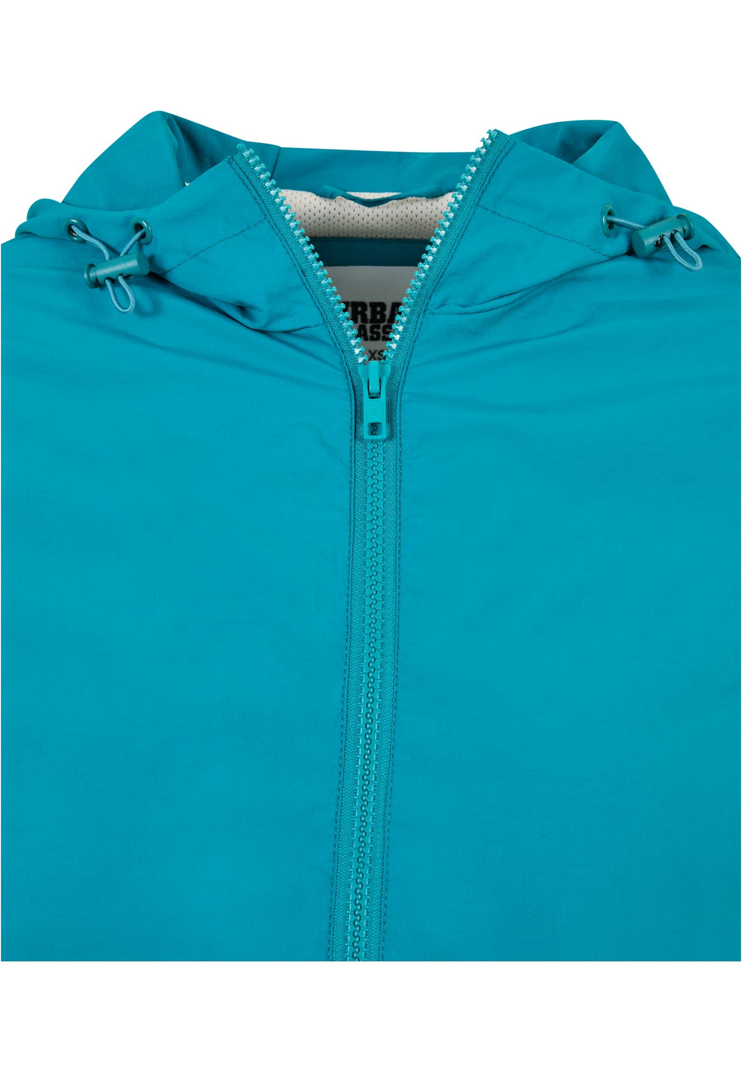 Ladies Crinkle Batwing Jacket | watergreen/whitesand