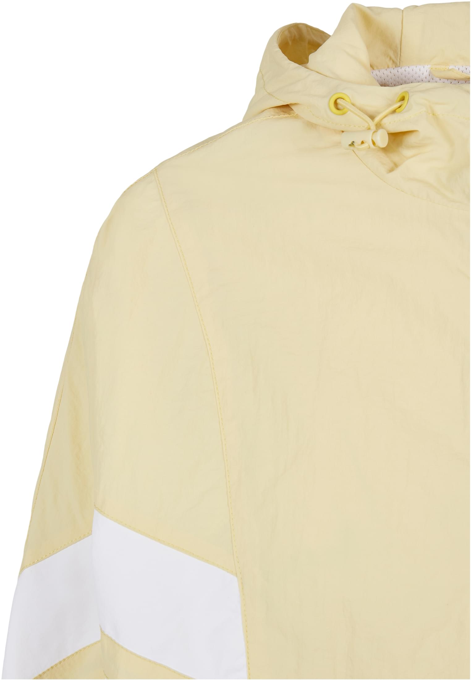 Ladies Crinkle Batwing Jacket | softyellow/white