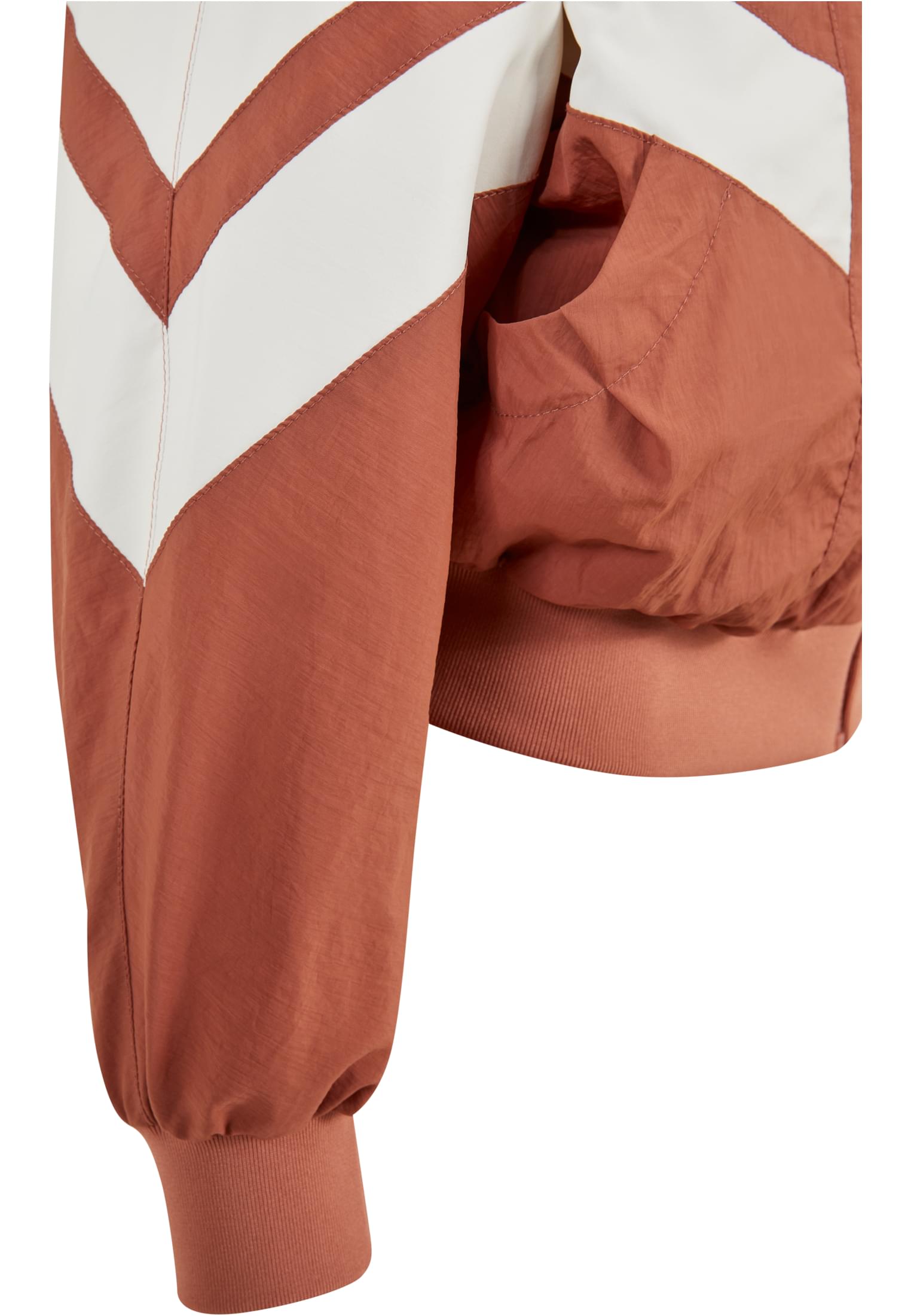 Ladies Crinkle Batwing Jacket | terracotta/whitesand