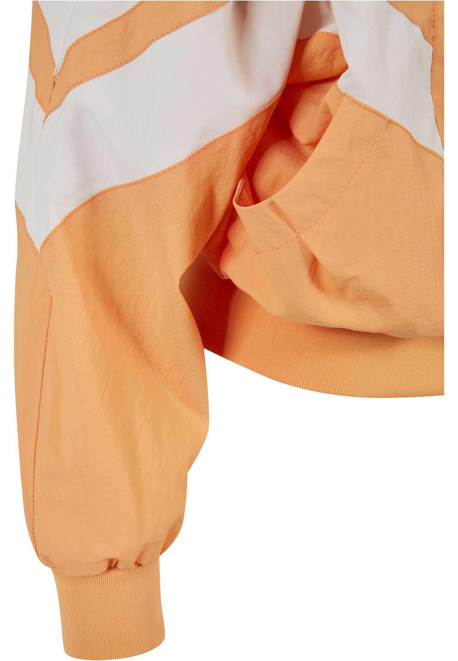 Ladies Crinkle Batwing Jacket | col.paleorange/whitesand