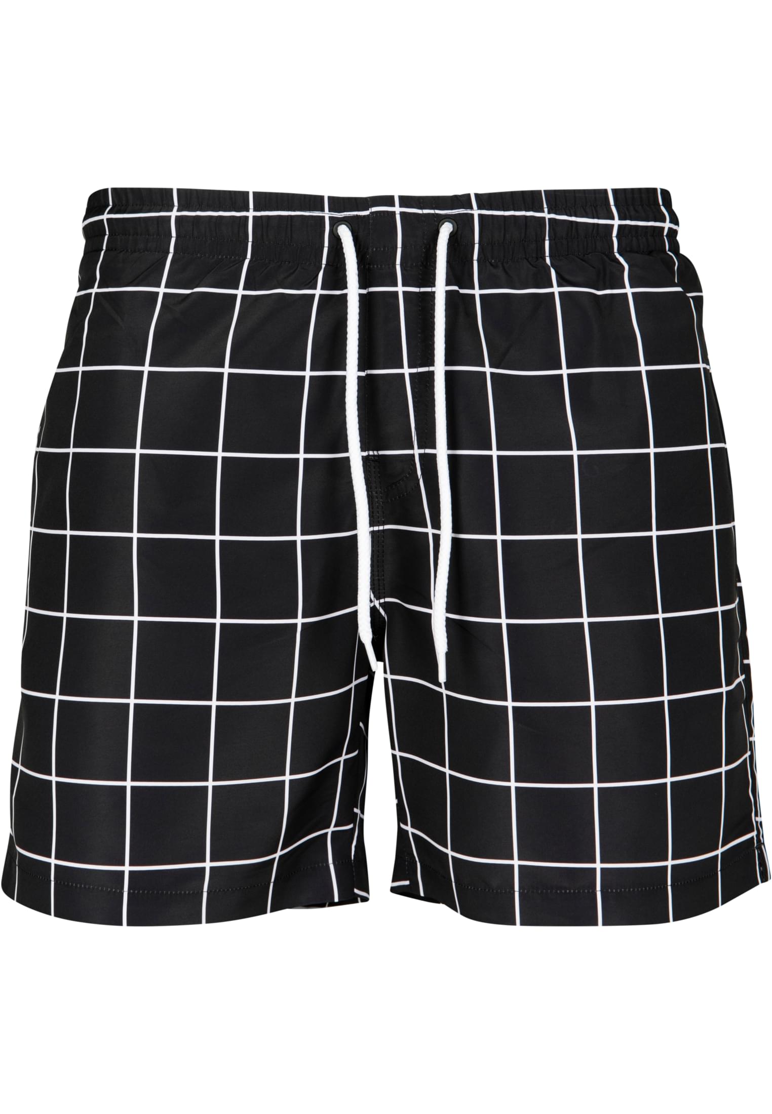 Check Swim Shorts | black/white