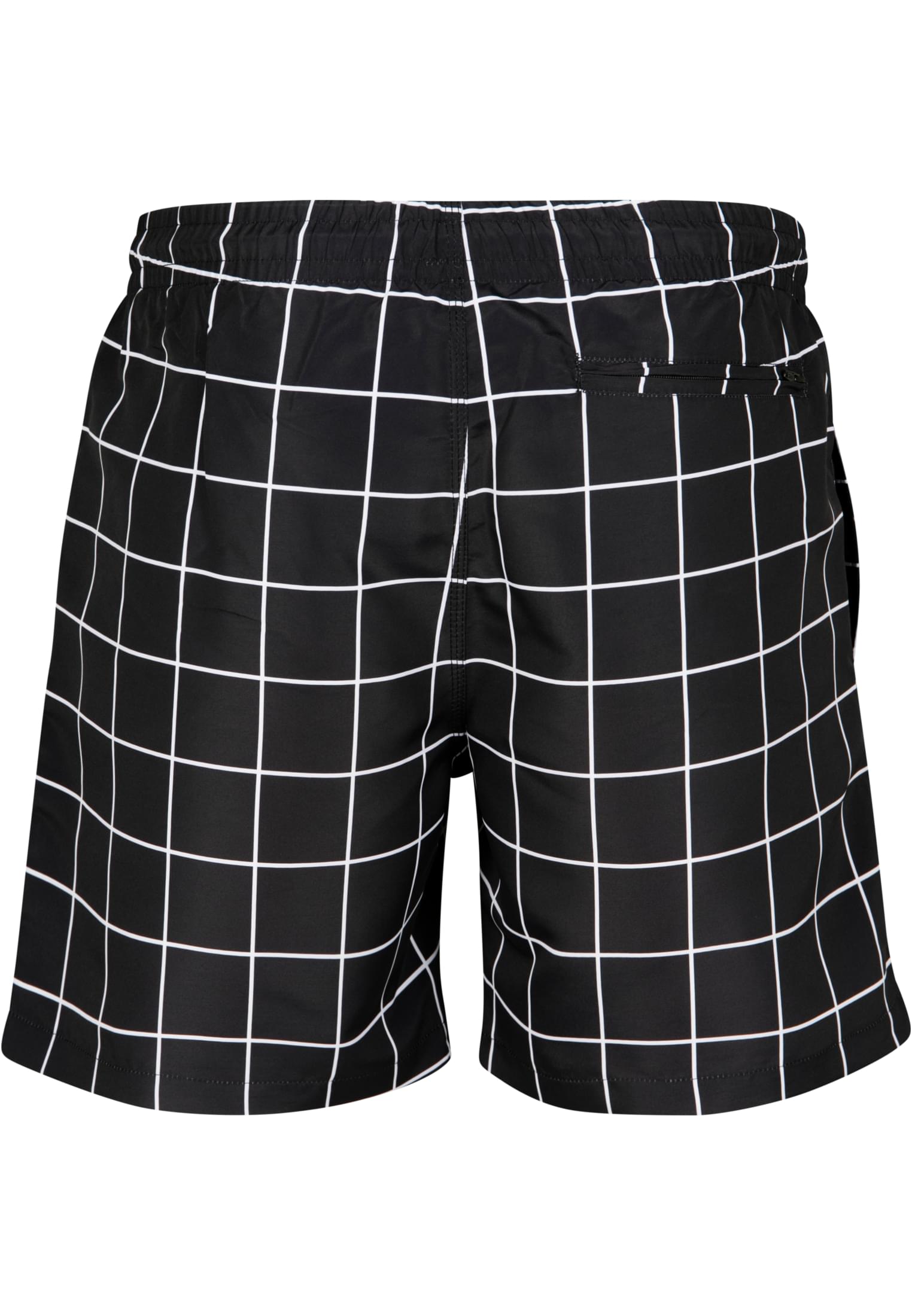 Check Swim Shorts | black/white