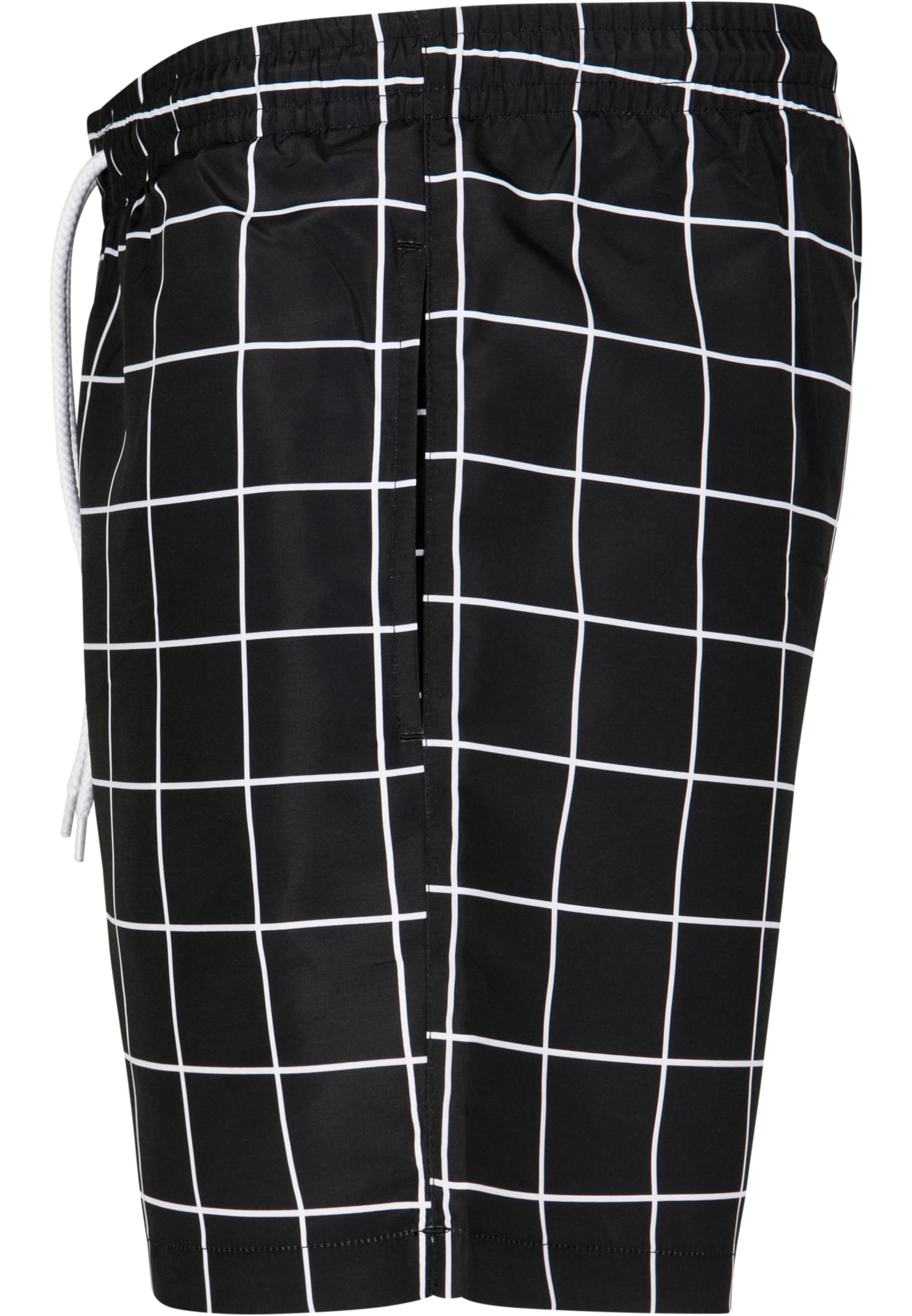 Check Swim Shorts | black/white