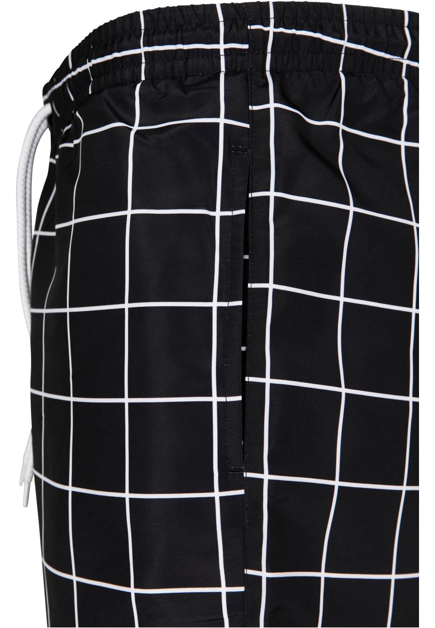 Check Swim Shorts | black/white