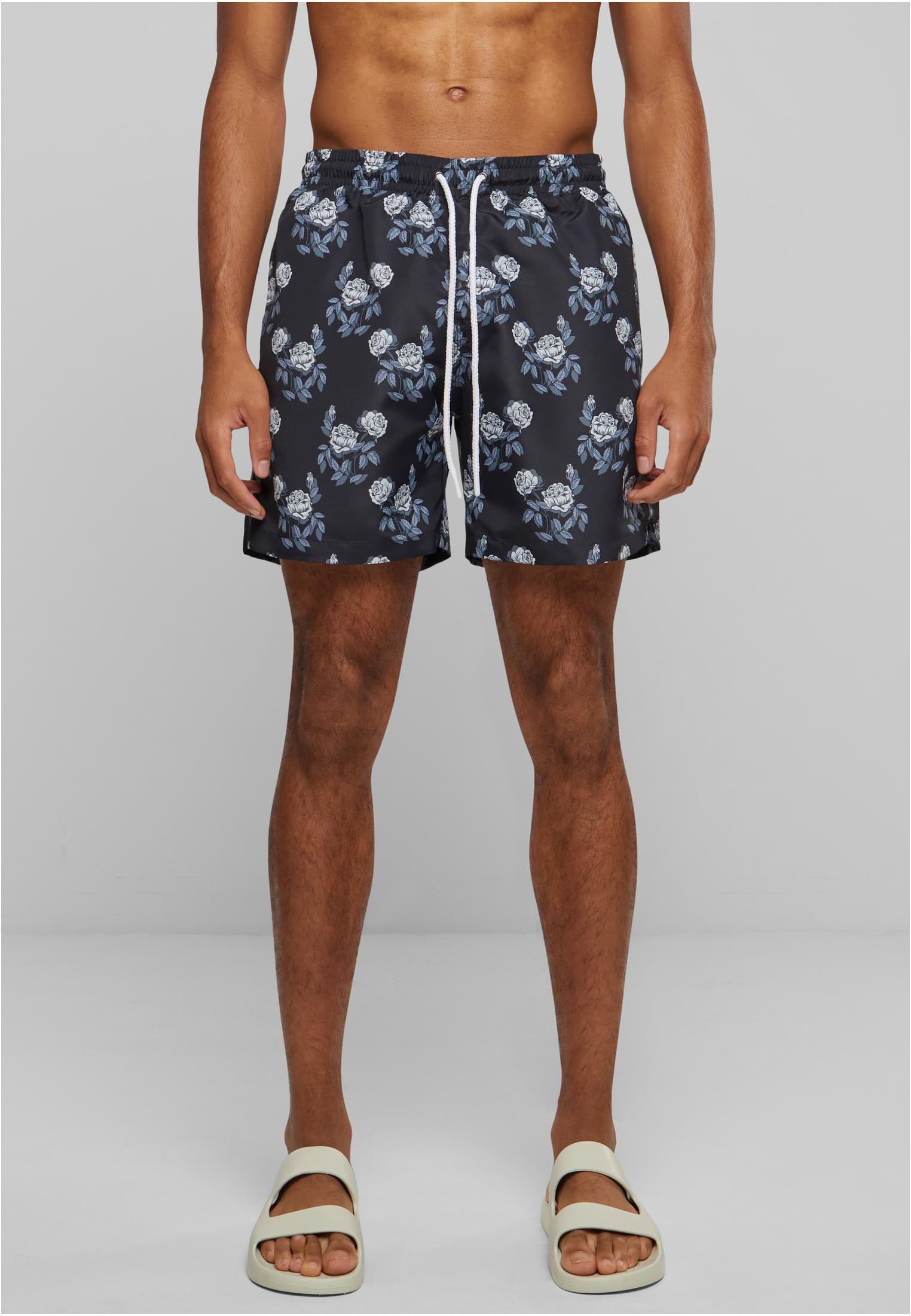 Pattern Swim Shorts Dunkel