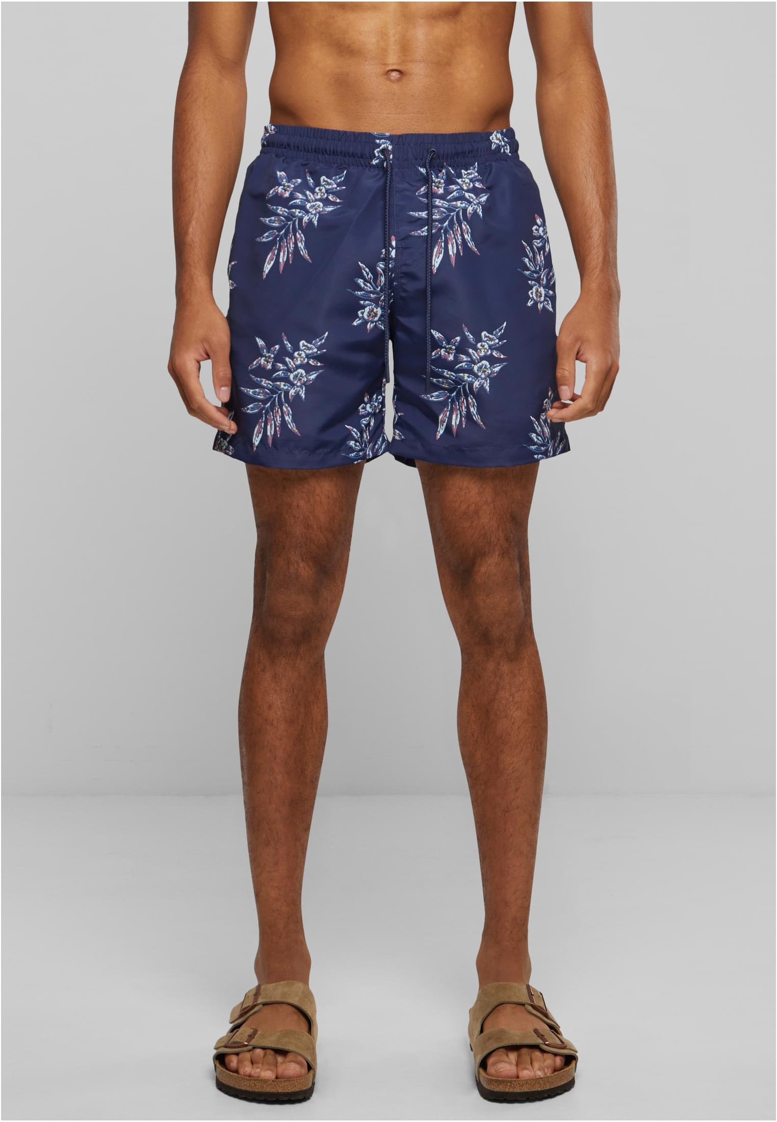 Pattern Swim Shorts Dunkel