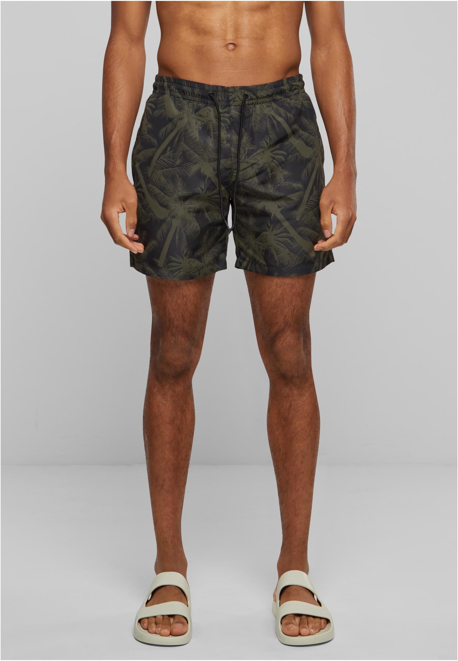 Pattern Swim Shorts Dunkel