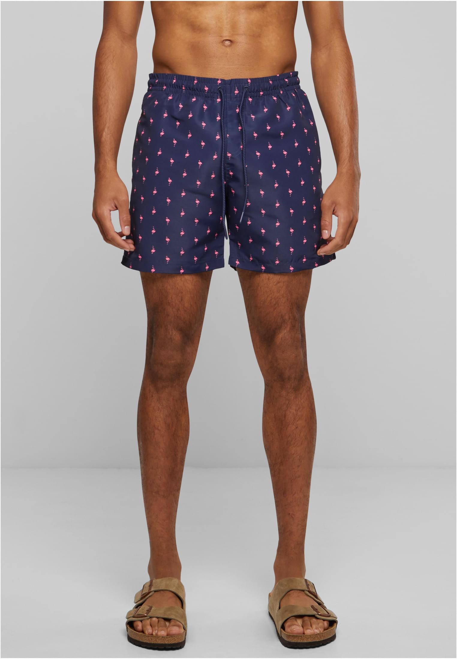 Pattern Swim Shorts Dunkel