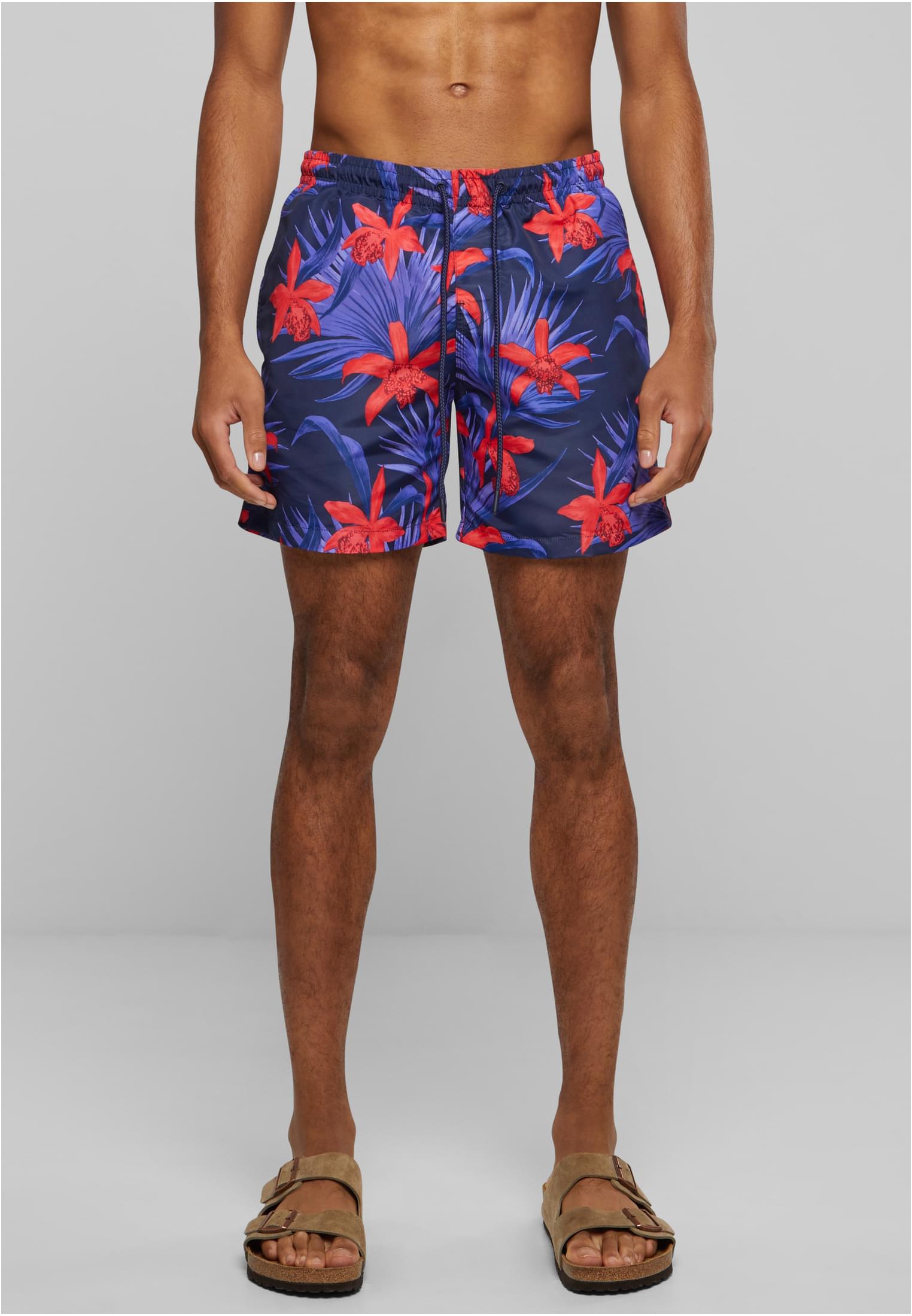 Pattern Swim Shorts Dunkel