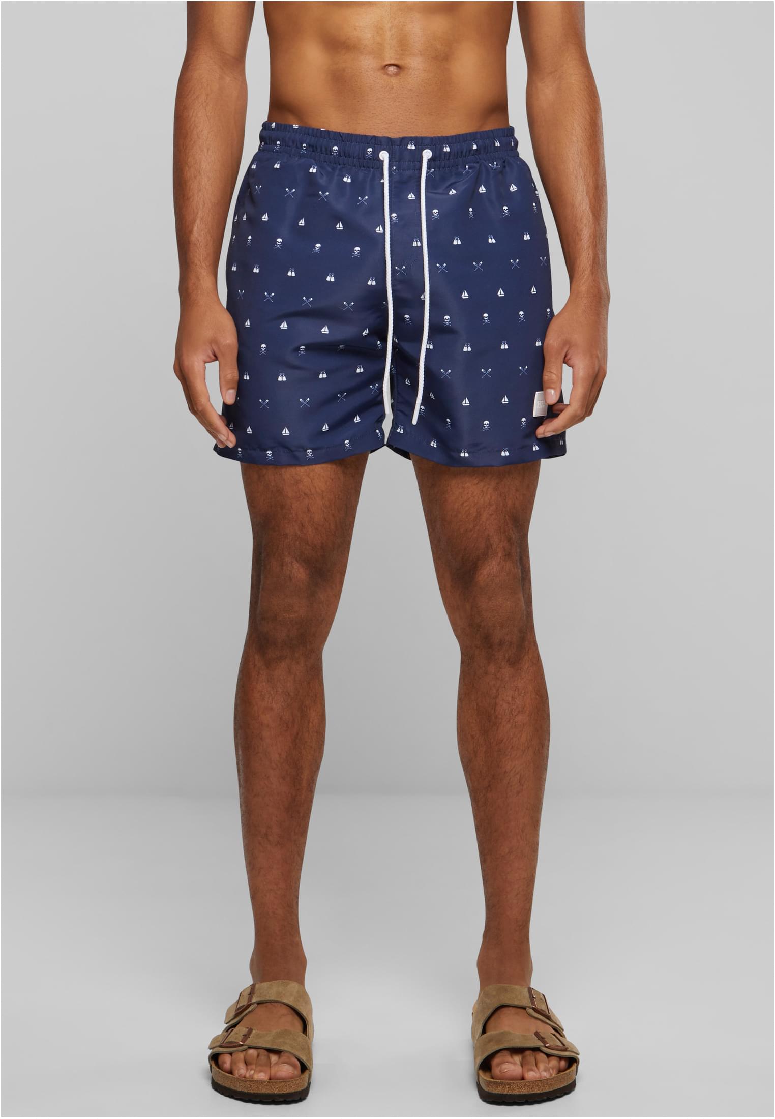 Pattern Swim Shorts Dark