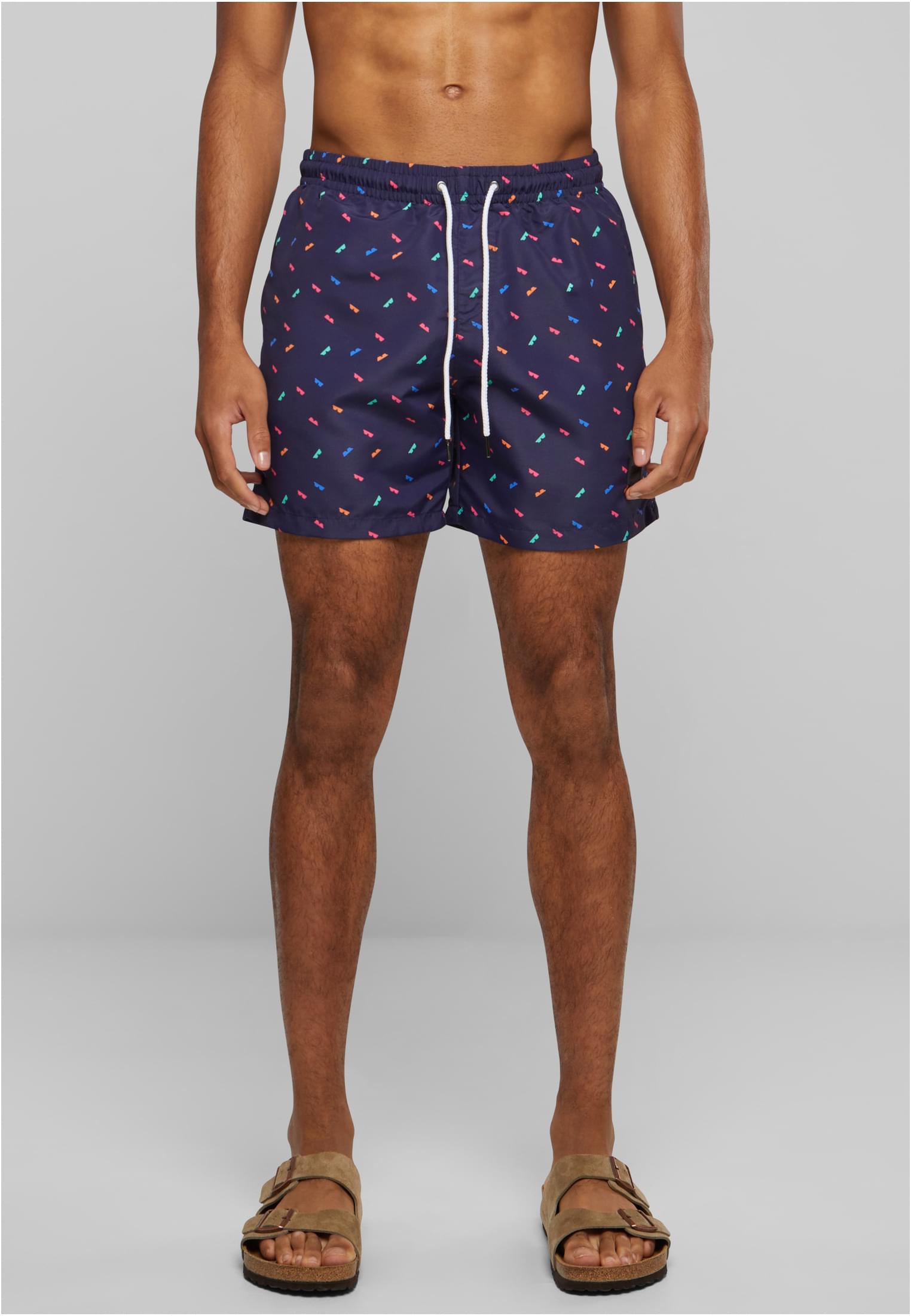 Pattern Swim Shorts Dark