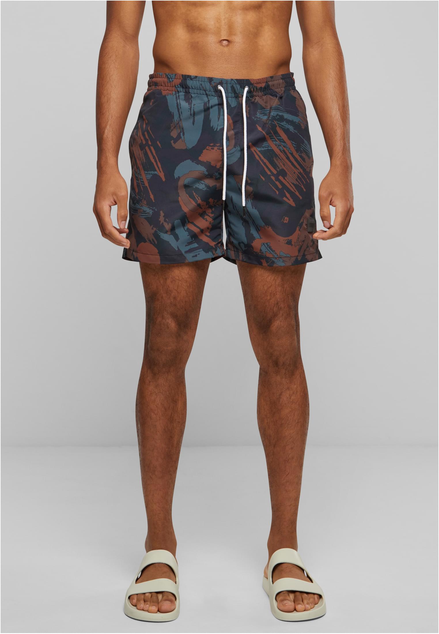 Pattern Swim Shorts Dark